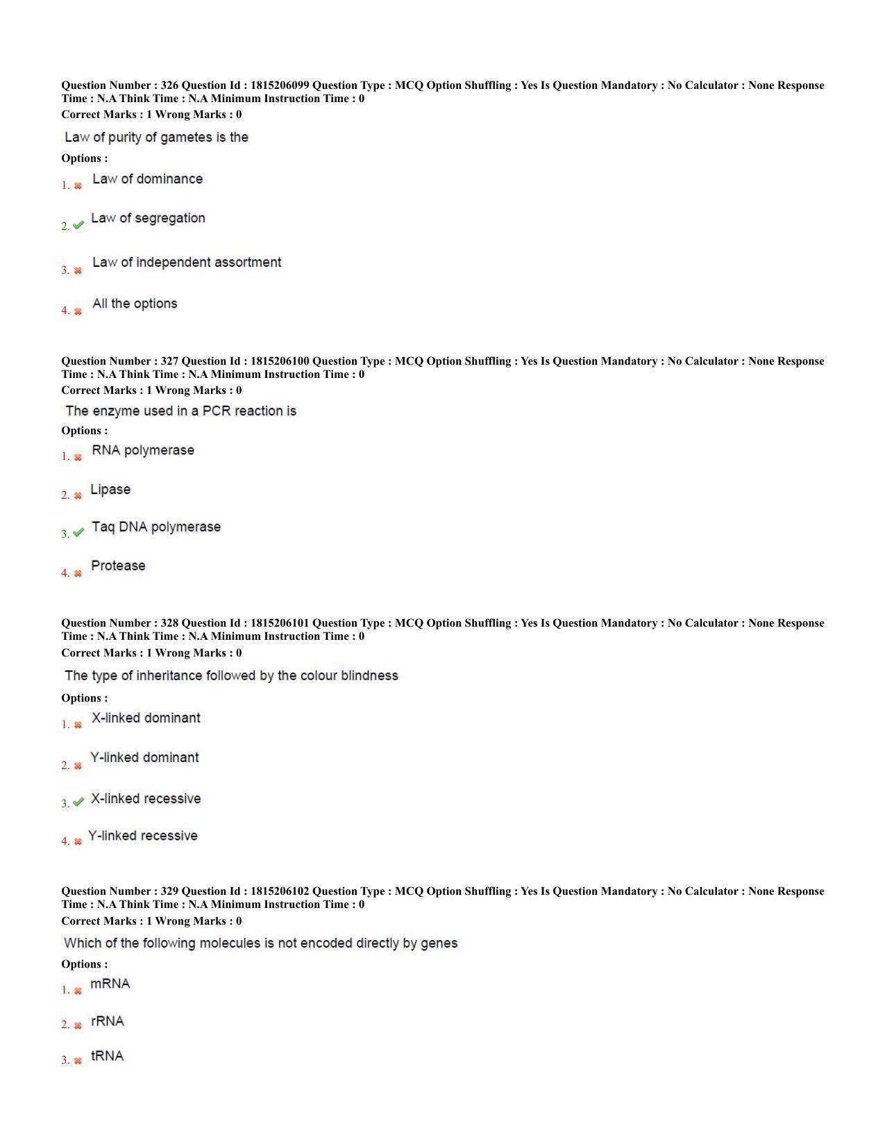 TS CPGET 2023 M Sc BiochemistryEnvironmentalScienceForensicScienceGeneticsandMicrobiolo (Shift 2) Question Paper with Answer Key - Page 121
