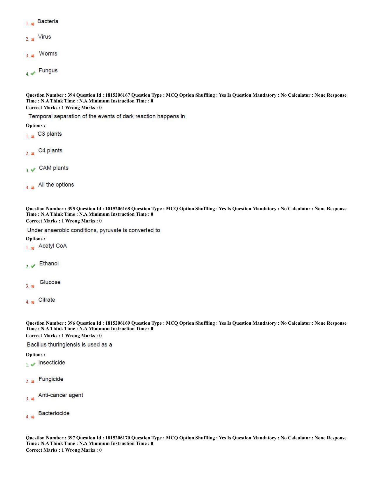 TS CPGET 2023 M Sc BiochemistryEnvironmentalScienceForensicScienceGeneticsandMicrobiolo (Shift 2) Question Paper with Answer Key - Page 139