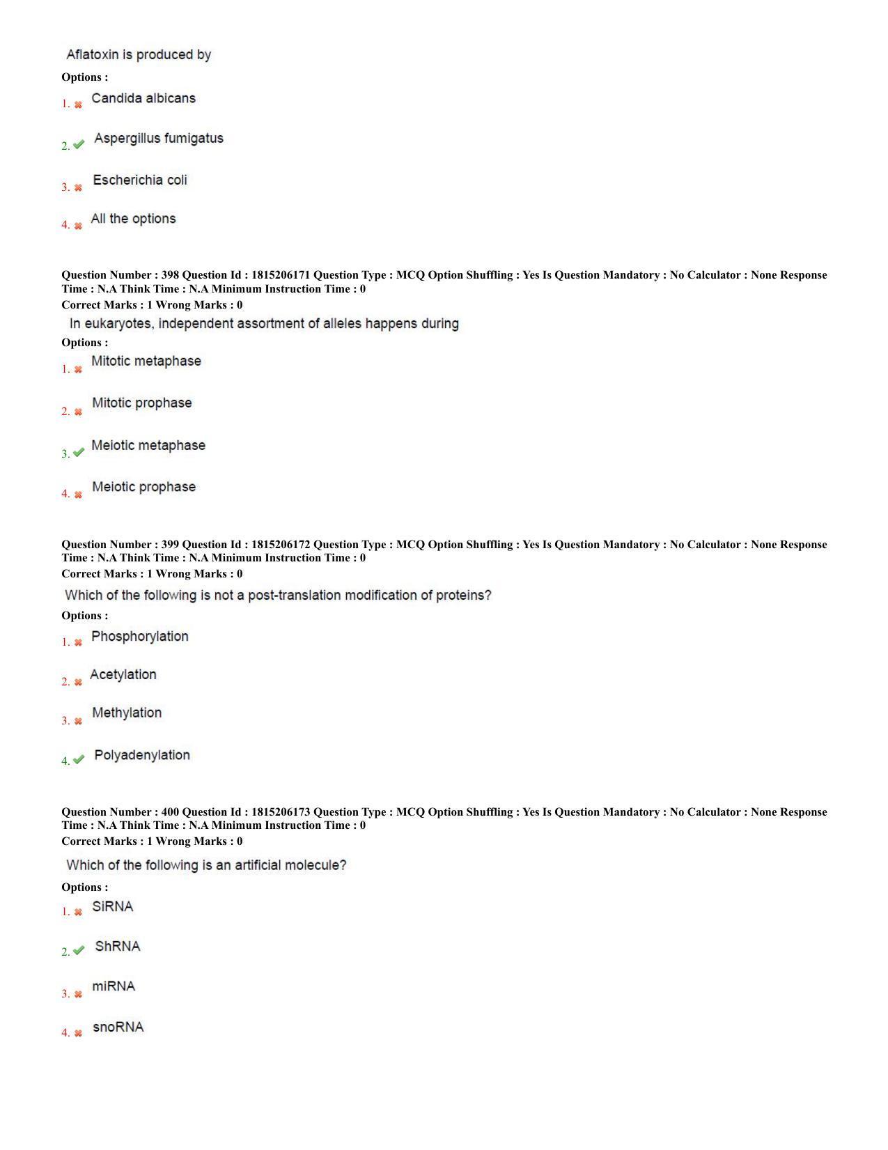 TS CPGET 2023 M Sc BiochemistryEnvironmentalScienceForensicScienceGeneticsandMicrobiolo (Shift 2) Question Paper with Answer Key - Page 140
