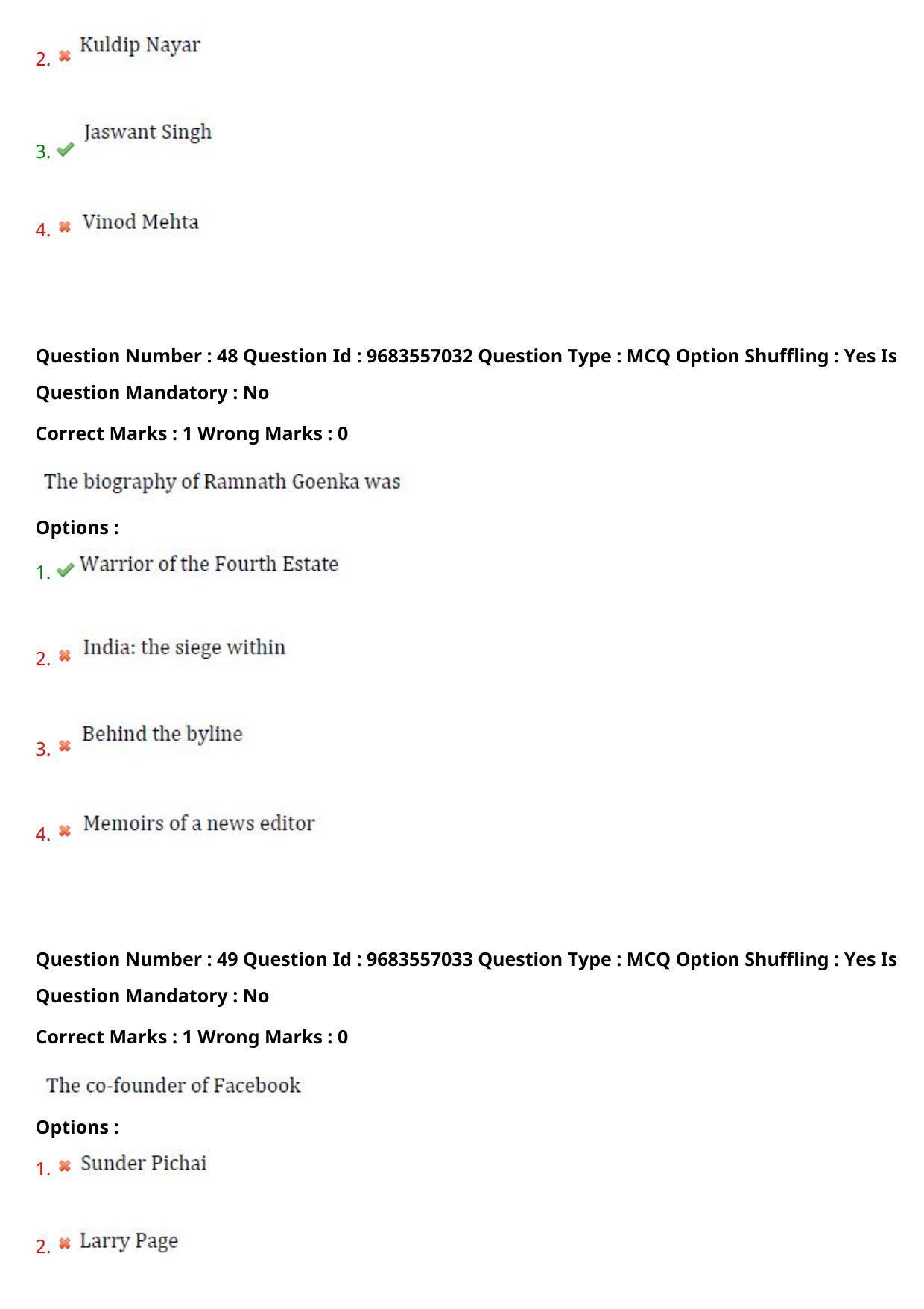TS CPGET 2021 M.A. Journalism and Mass Communication  (Shift 3) Question Paper with Answer Key - Page 28