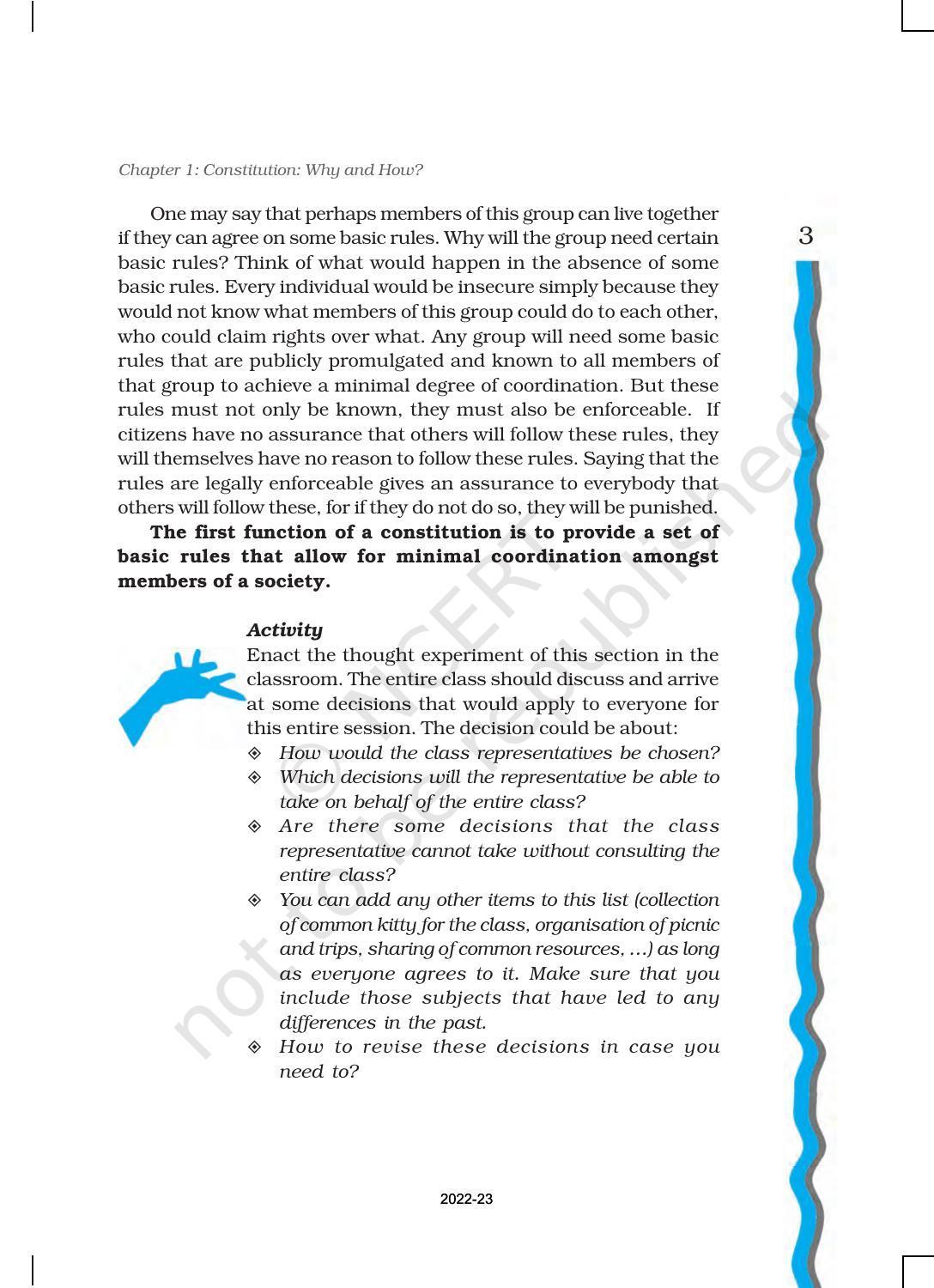 NCERT Book for Class 11 Political Science (Indian Constitution at Work) Chapter 1 Constitution: Why and How? - Page 3