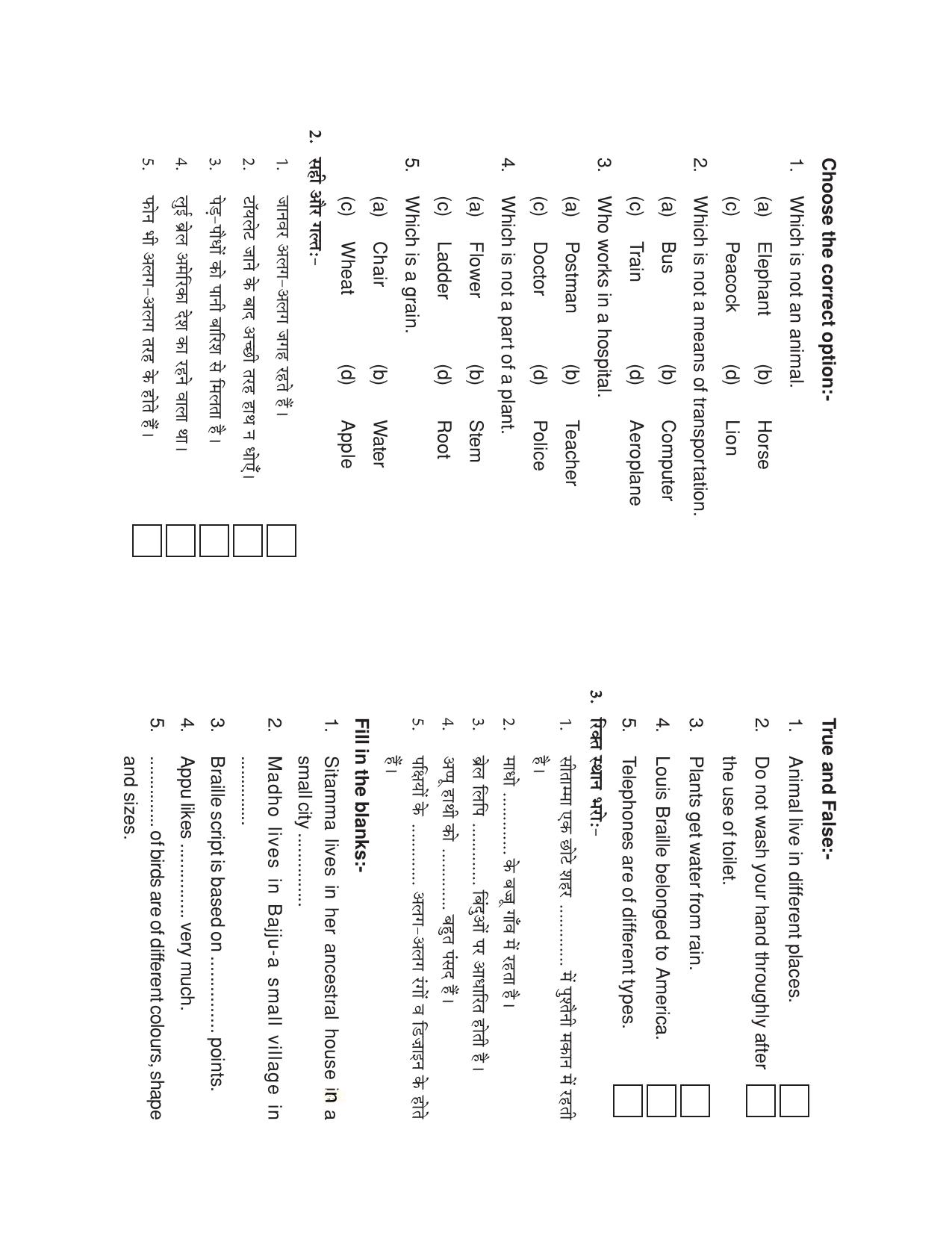 HPBOSE Class 3 Sample Question Papers - Page 7