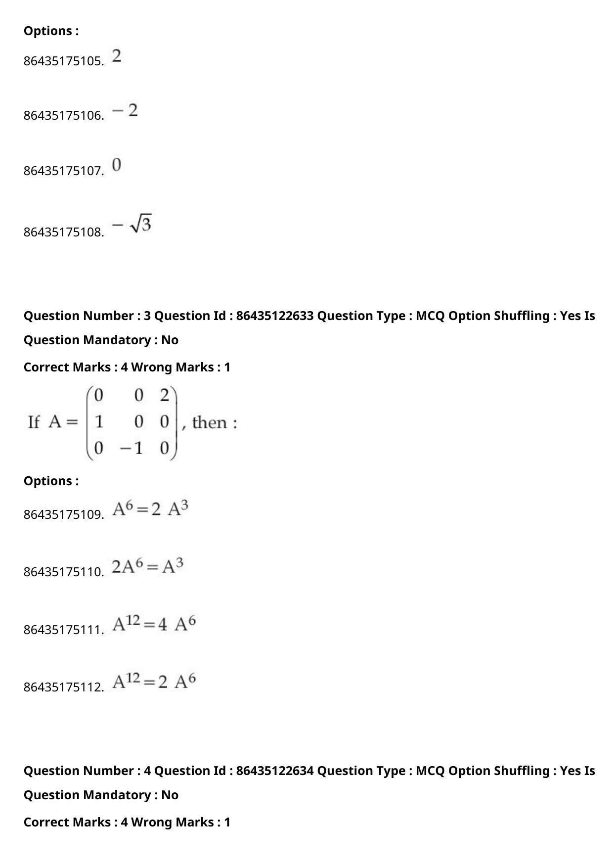 JEE Mains 2021: B Arch & B Planning English (Shift 2) 02-09-2021 Question Paper - Page 3