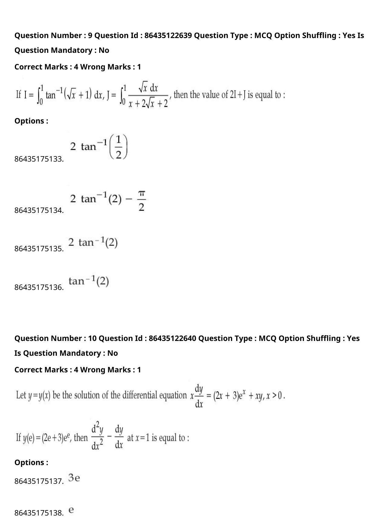 JEE Mains 2021: B Arch & B Planning English (Shift 2) 02-09-2021 Question Paper - Page 7