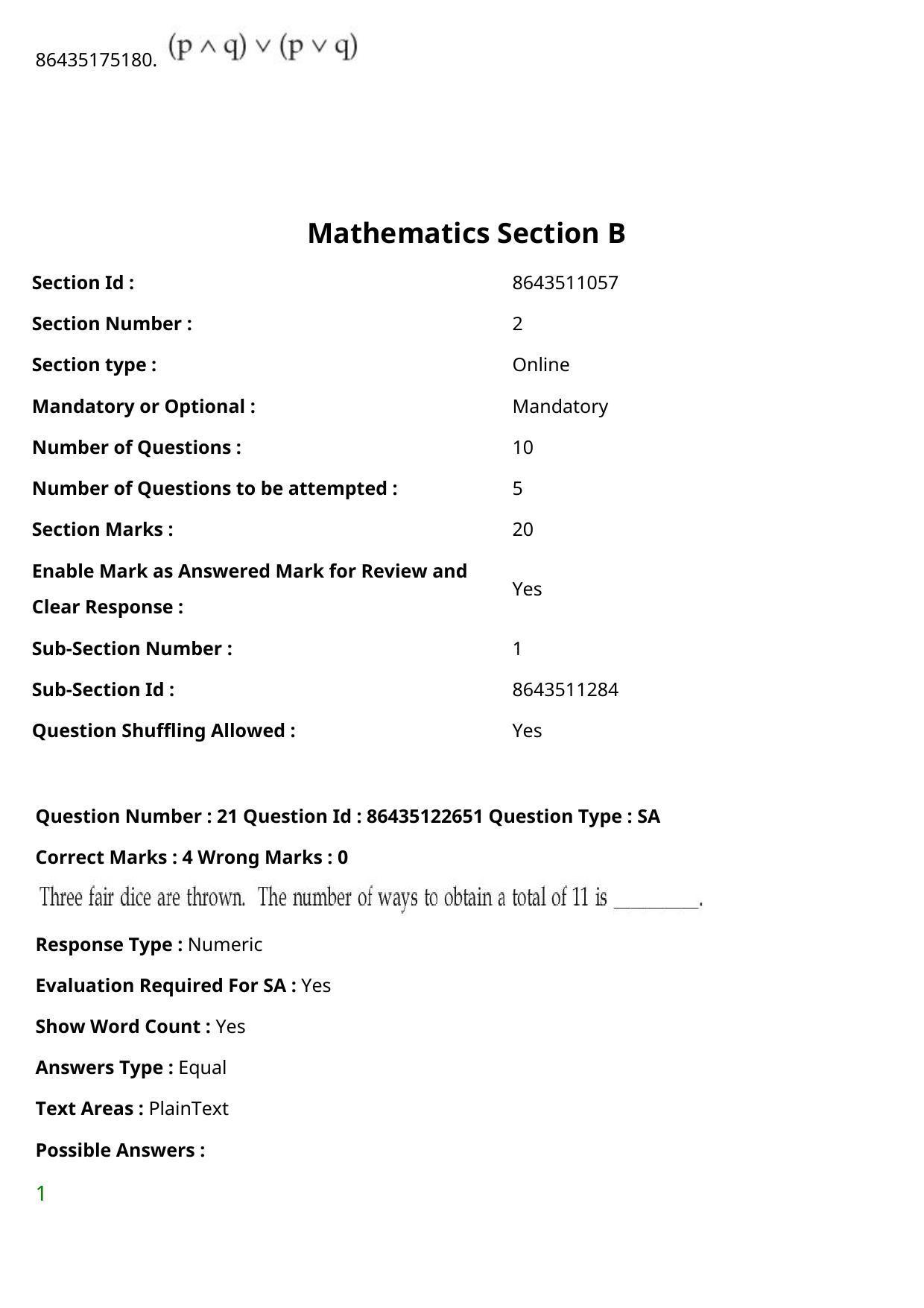 JEE Mains 2021: B Arch & B Planning English (Shift 2) 02-09-2021 Question Paper - Page 14