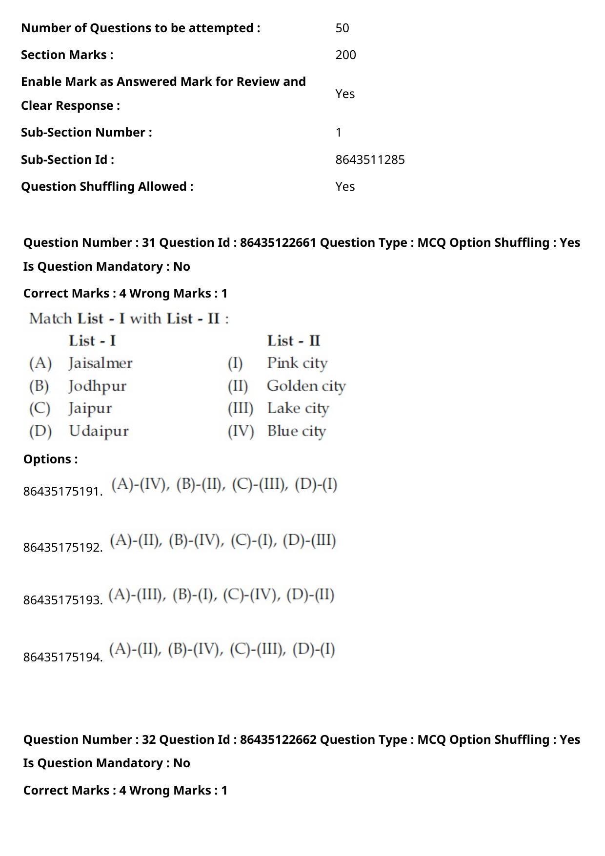 JEE Mains 2021: B Arch & B Planning English (Shift 2) 02-09-2021 Question Paper - Page 19