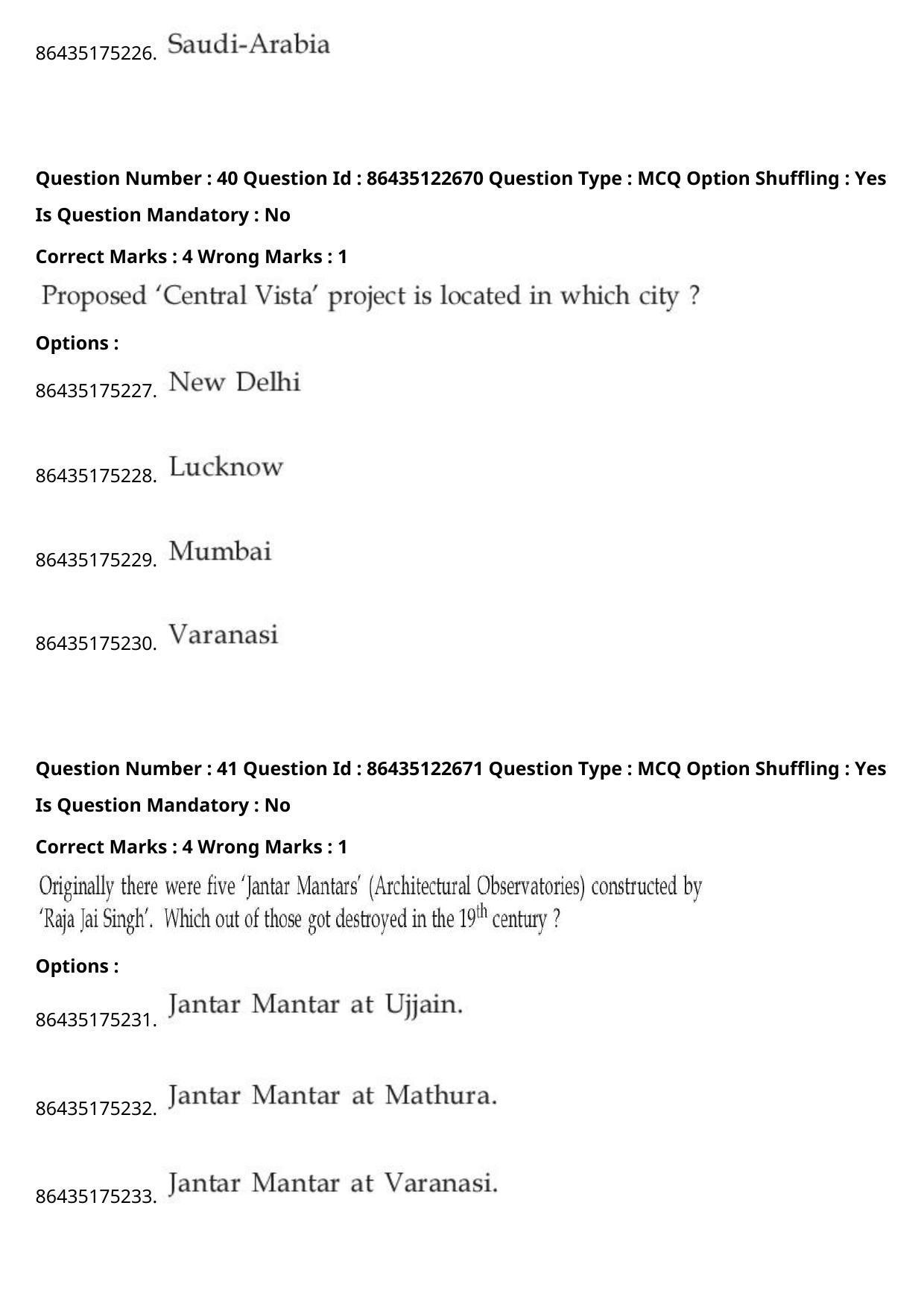 JEE Mains 2021: B Arch & B Planning English (Shift 2) 02-09-2021 Question Paper - Page 24