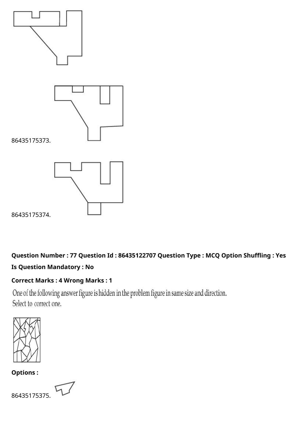 JEE Mains 2021: B Arch & B Planning English (Shift 2) 02-09-2021 Question Paper - Page 61
