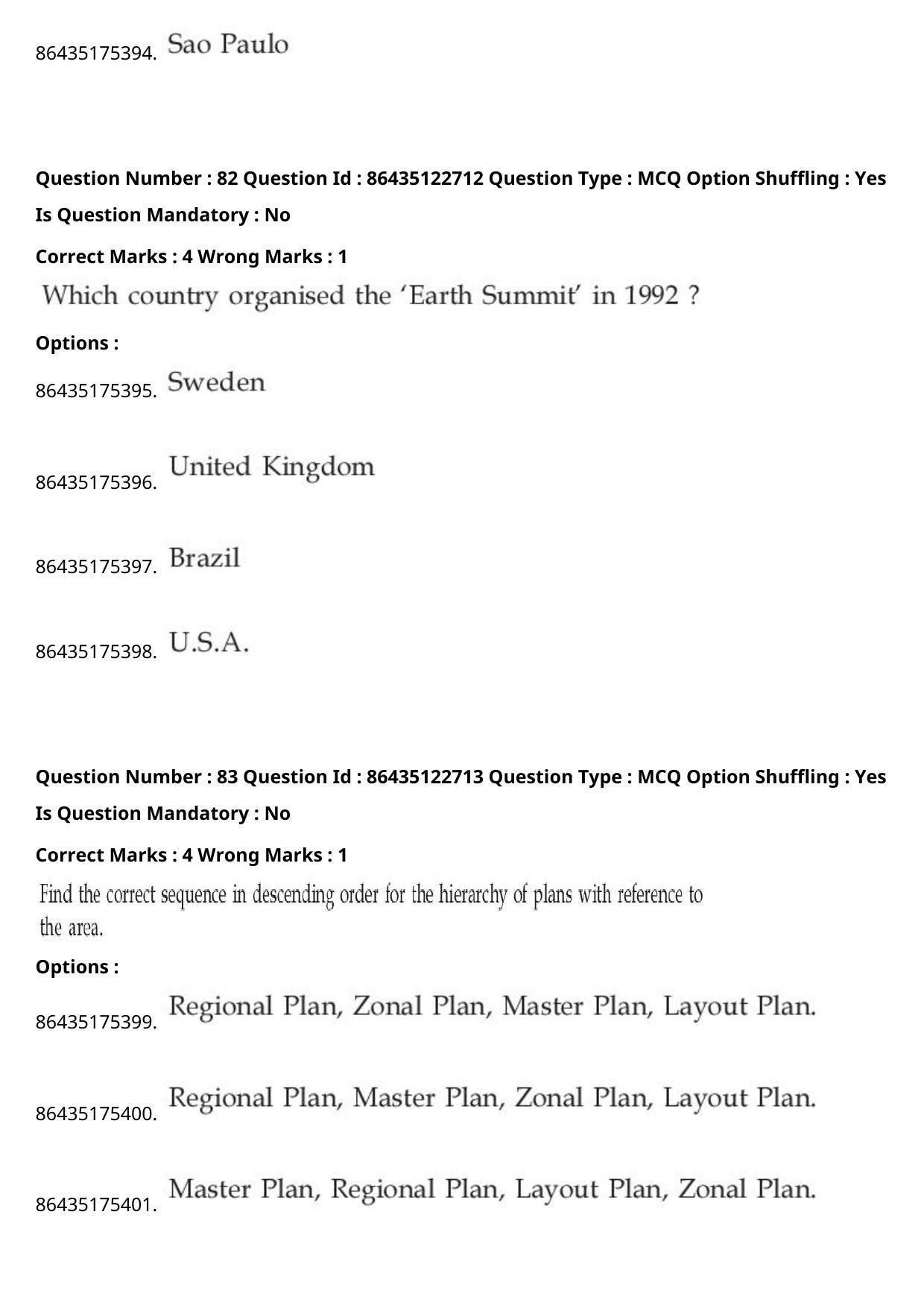 JEE Mains 2021: B Arch & B Planning English (Shift 2) 02-09-2021 Question Paper - Page 65