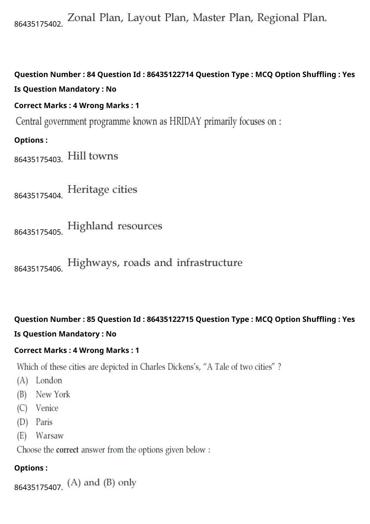 JEE Mains 2021: B Arch & B Planning English (Shift 2) 02-09-2021 Question Paper - Page 66