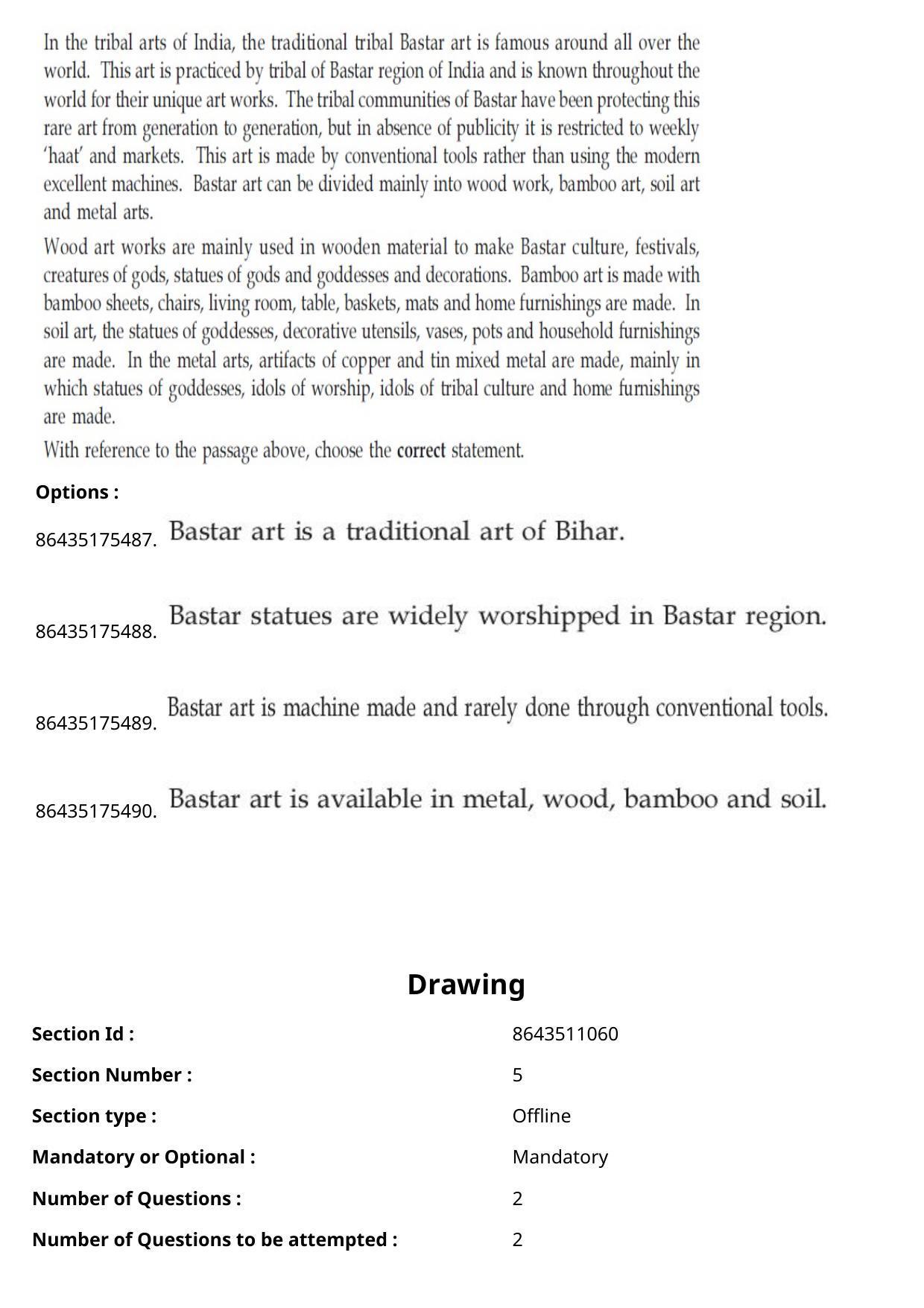 JEE Mains 2021: B Arch & B Planning English (Shift 2) 02-09-2021 Question Paper - Page 80