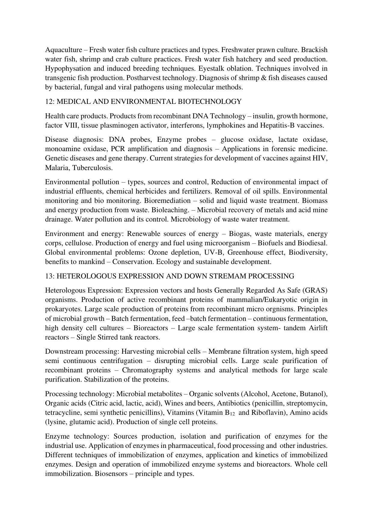 AP RCET Bio Technology Syllabus - Page 6