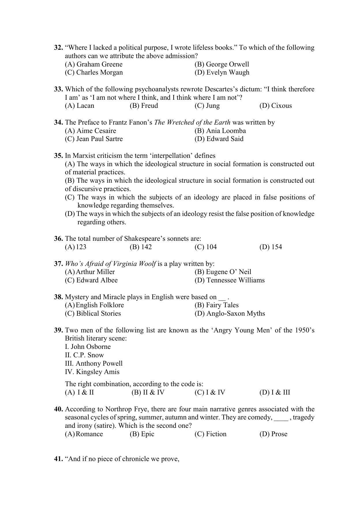 PU MPET English 2022 Question Papers - Page 4