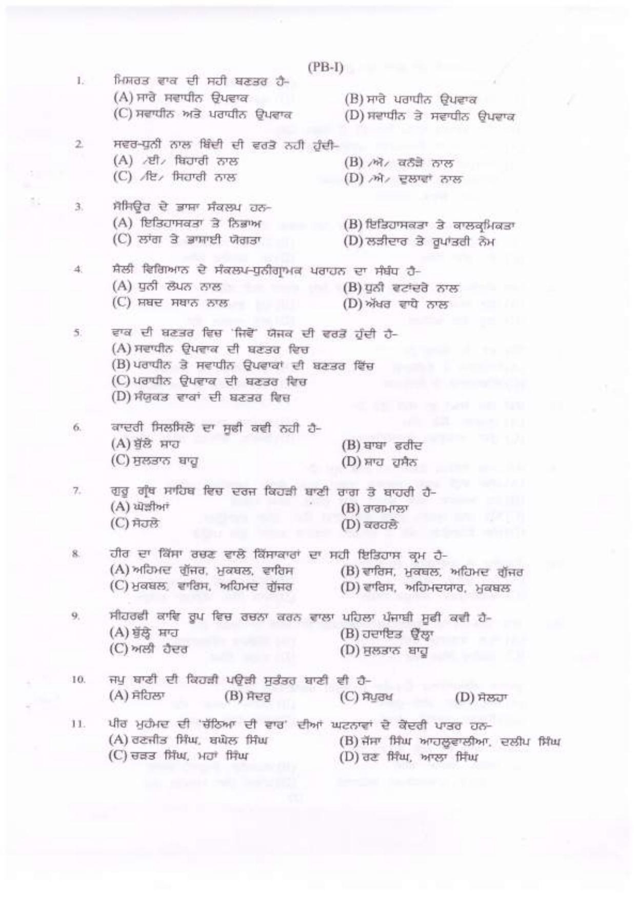PU MPET English 2022 Question Papers - Page 14