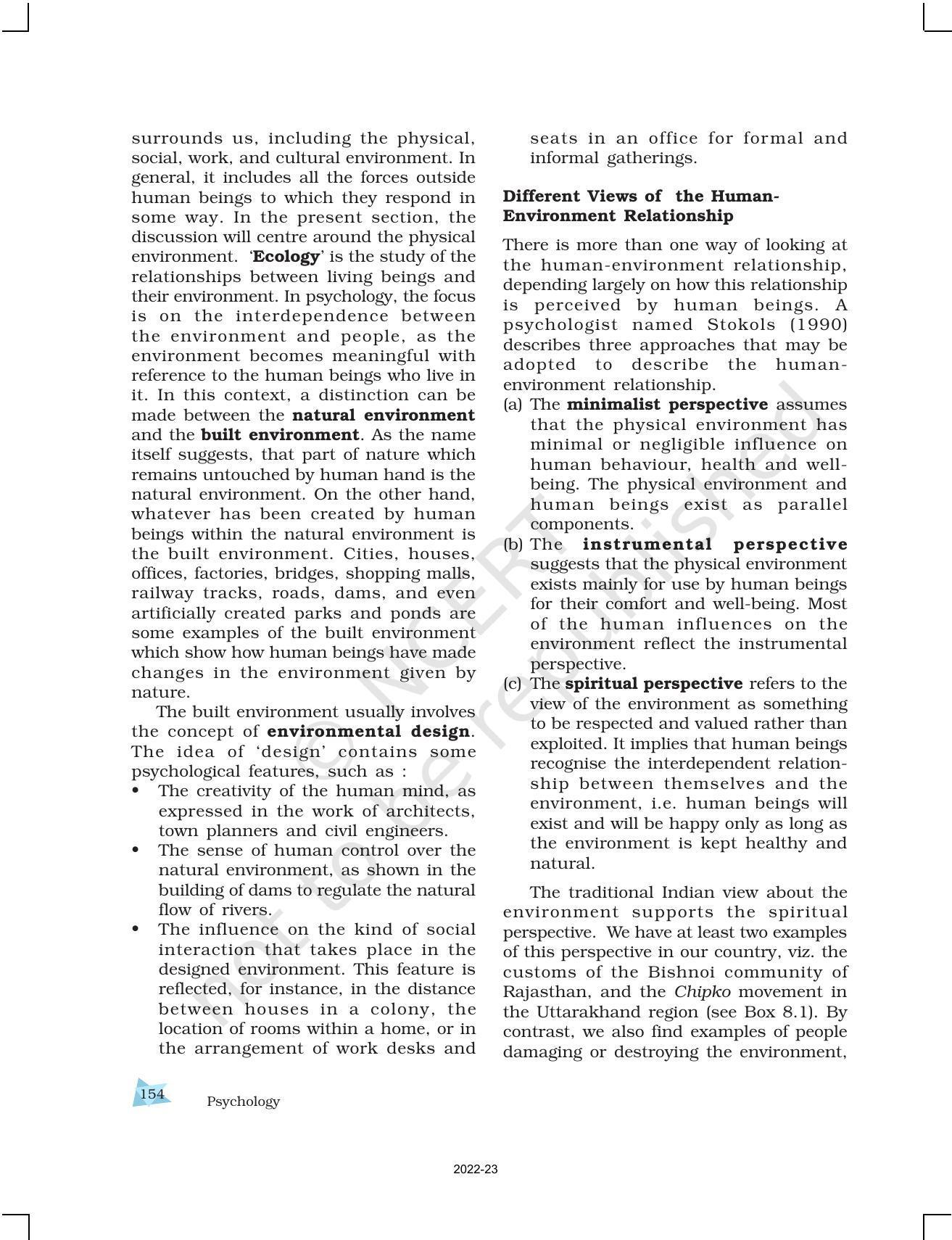 NCERT Book for Class 12 Psychology Chapter 8 Psychology and Life - Page 3