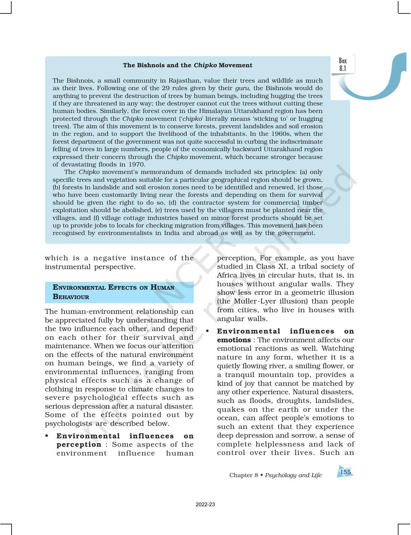 NCERT Book for Class 12 Psychology Chapter 8 Psychology and Life - Page 4