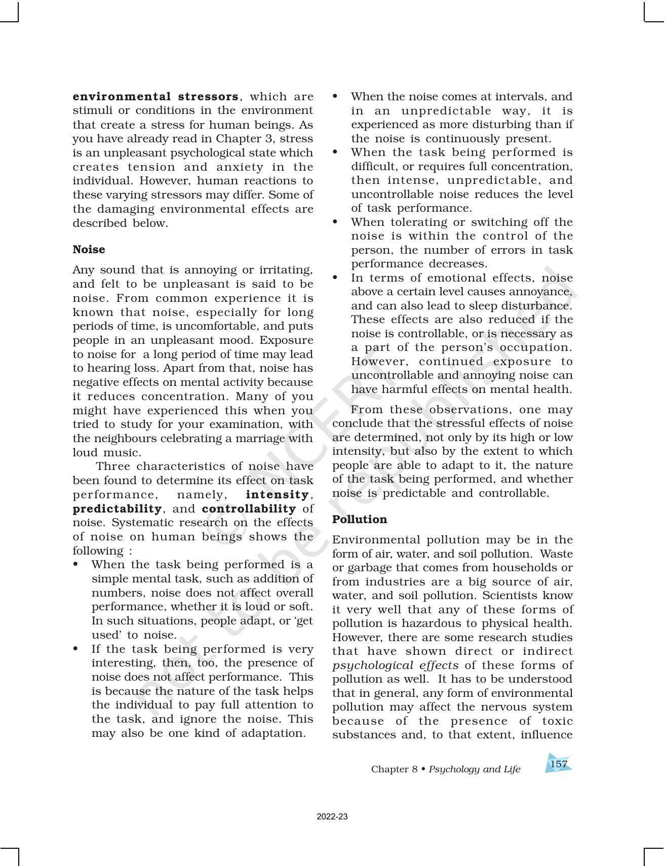NCERT Book for Class 12 Psychology Chapter 8 Psychology and Life - Page 6