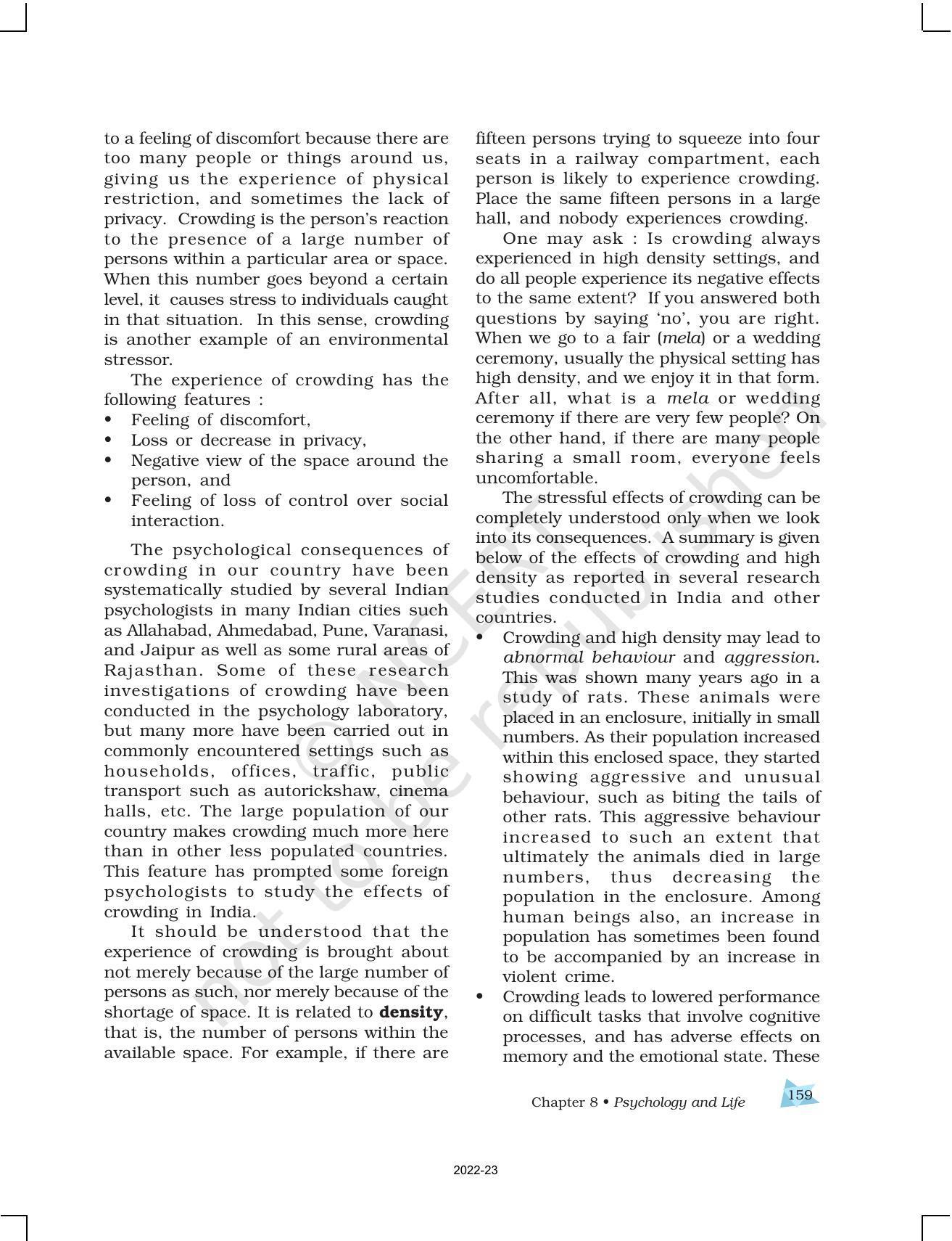 NCERT Book for Class 12 Psychology Chapter 8 Psychology and Life - Page 8