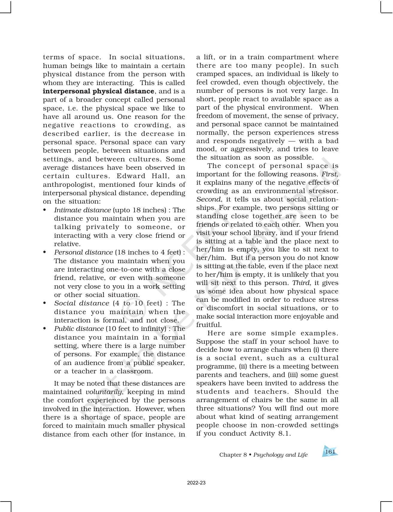 NCERT Book for Class 12 Psychology Chapter 8 Psychology and Life - Page 10