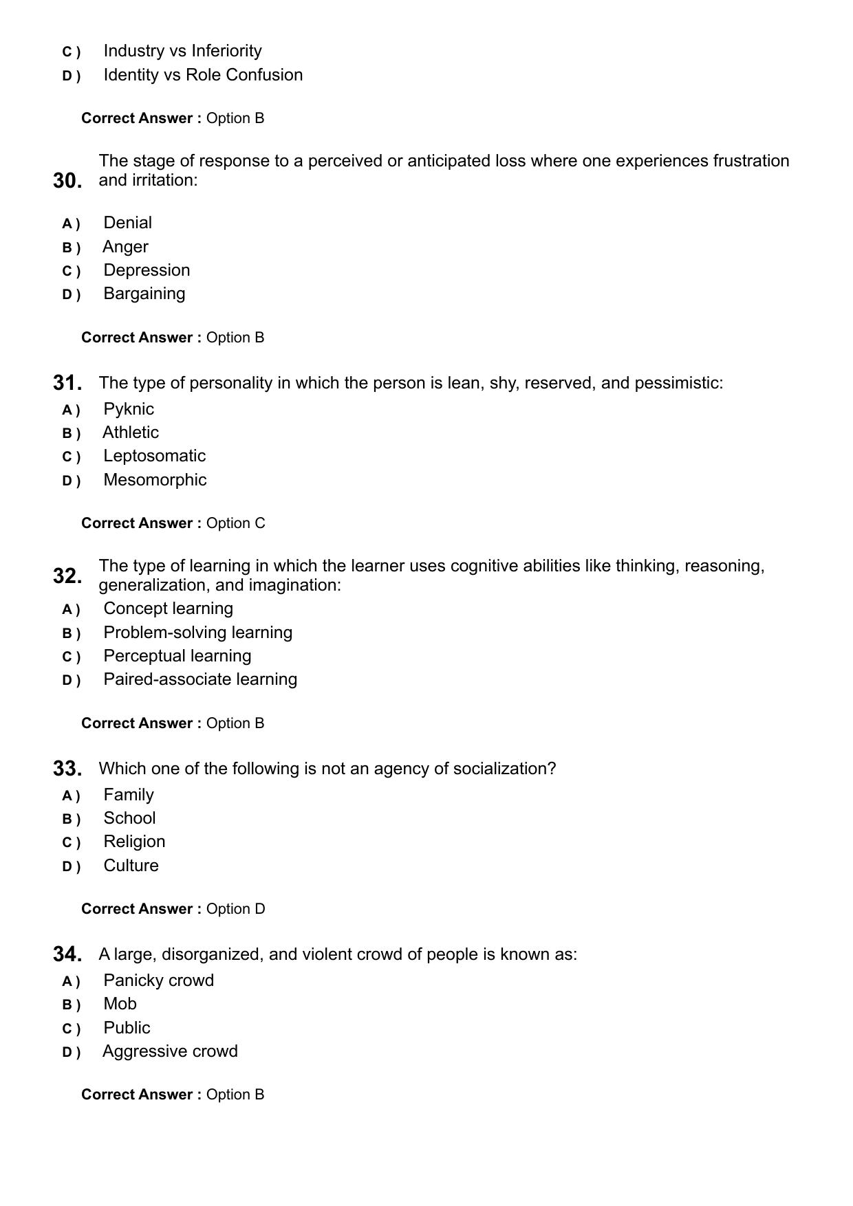 Kerala PG Nursing 2024 Question Paper with Answer Key - Page 6