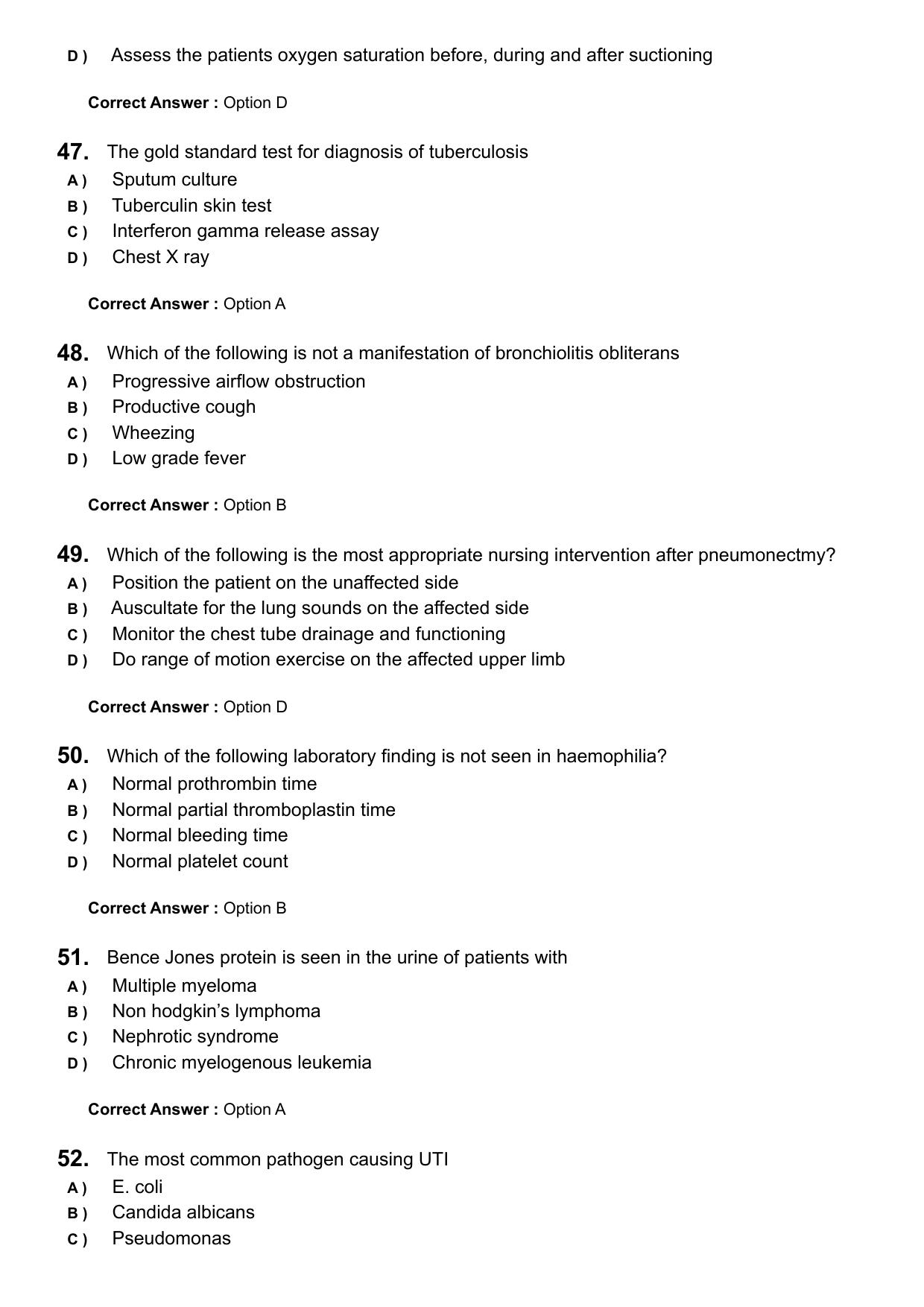 Kerala PG Nursing 2024 Question Paper with Answer Key - Page 9