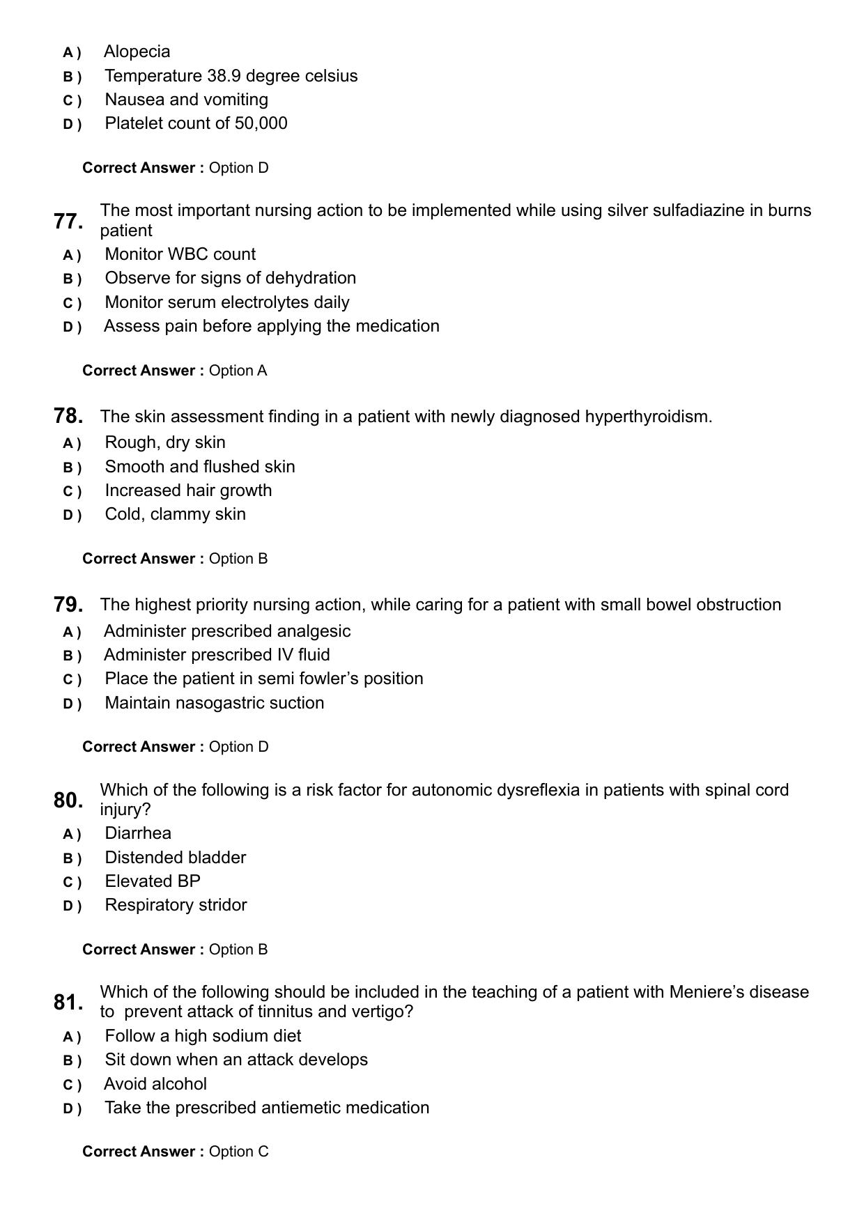 Kerala PG Nursing 2024 Question Paper with Answer Key - Page 14