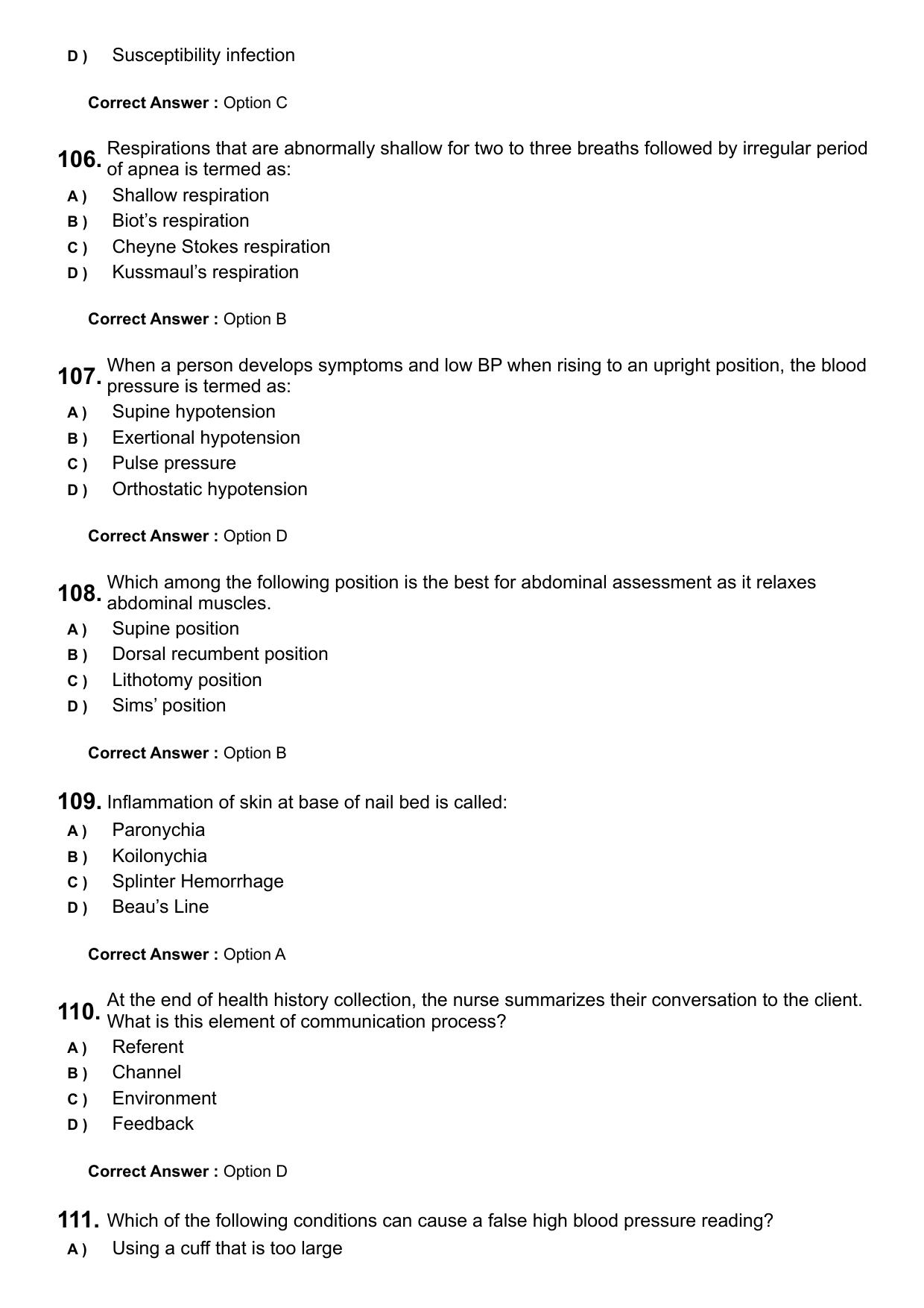 Kerala PG Nursing 2024 Question Paper with Answer Key - Page 19