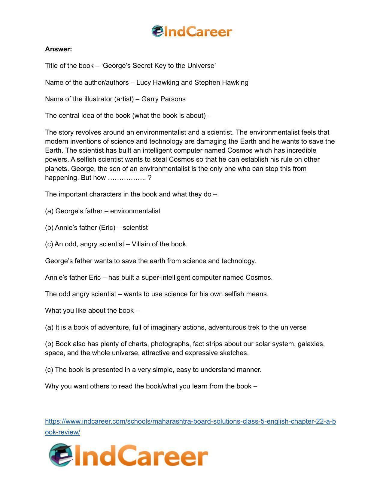 Maharashtra Board Solutions Class 5-English: Chapter 22- A Book Review - Page 3