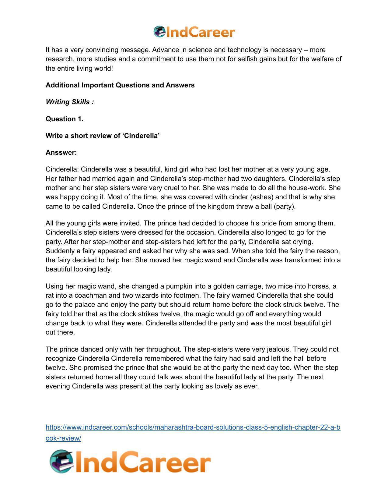 Maharashtra Board Solutions Class 5-English: Chapter 22- A Book Review - Page 4