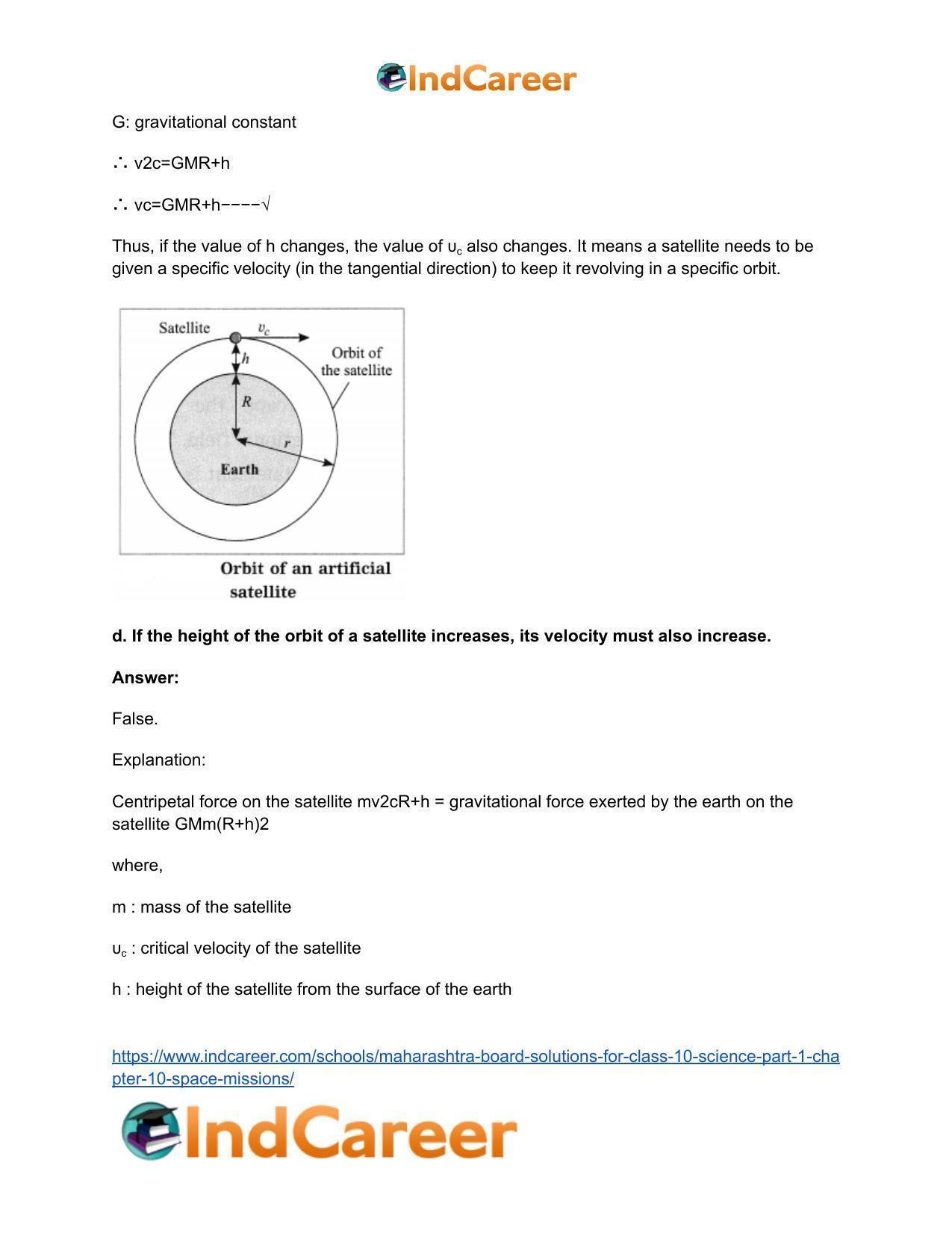 Maharashtra Board Solutions for Class 10- Science (Part 1): Chapter 10- Space Missions - Page 5