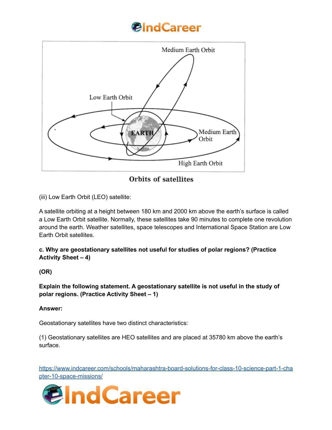 Maharashtra Board Solutions for Class 10- Science (Part 1): Chapter 10- Space Missions - Page 9