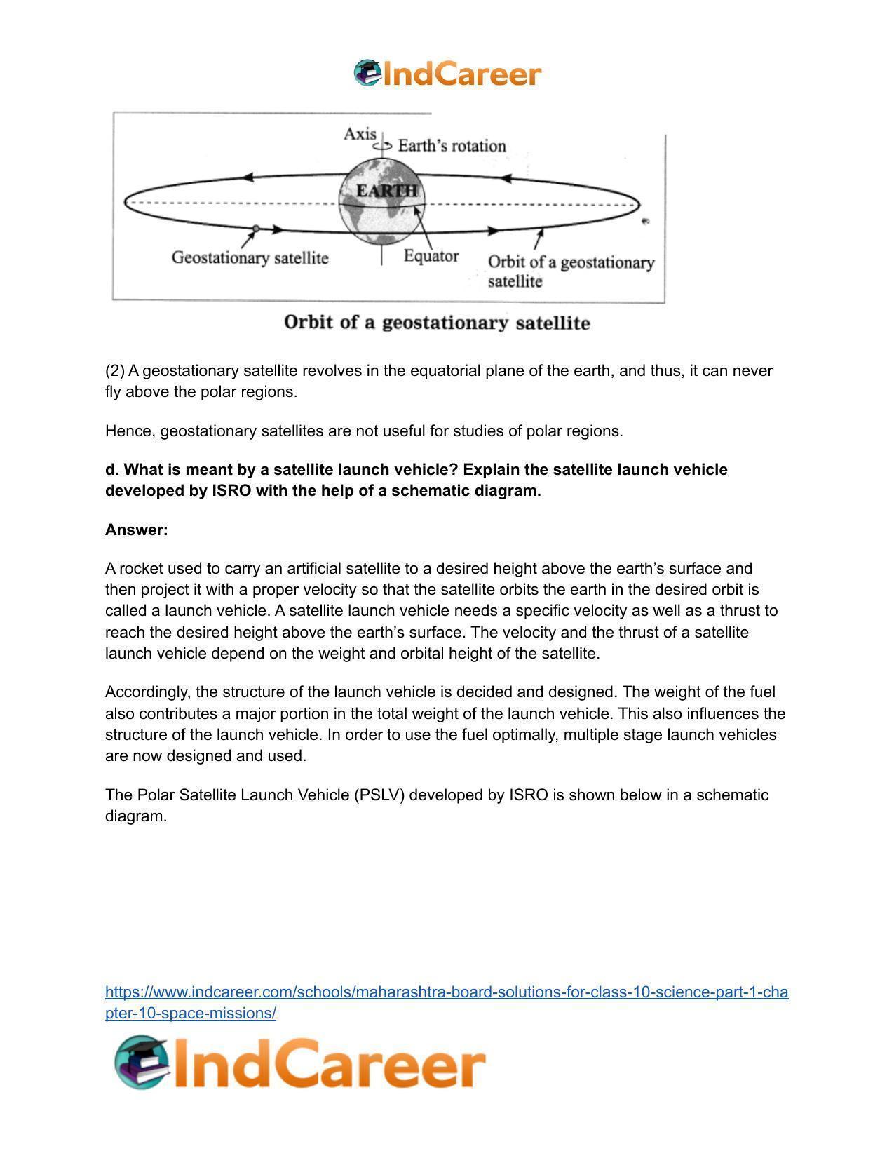 Maharashtra Board Solutions for Class 10- Science (Part 1): Chapter 10- Space Missions - Page 10