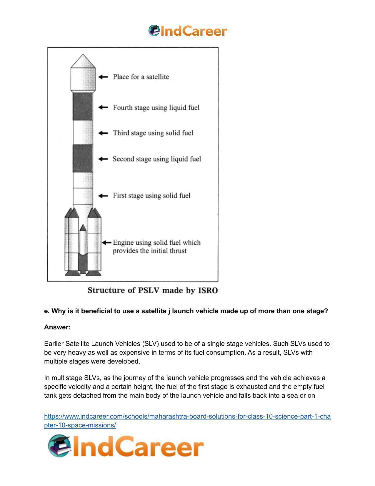 Maharashtra Board Solutions for Class 10- Science (Part 1): Chapter 10- Space Missions - Page 11