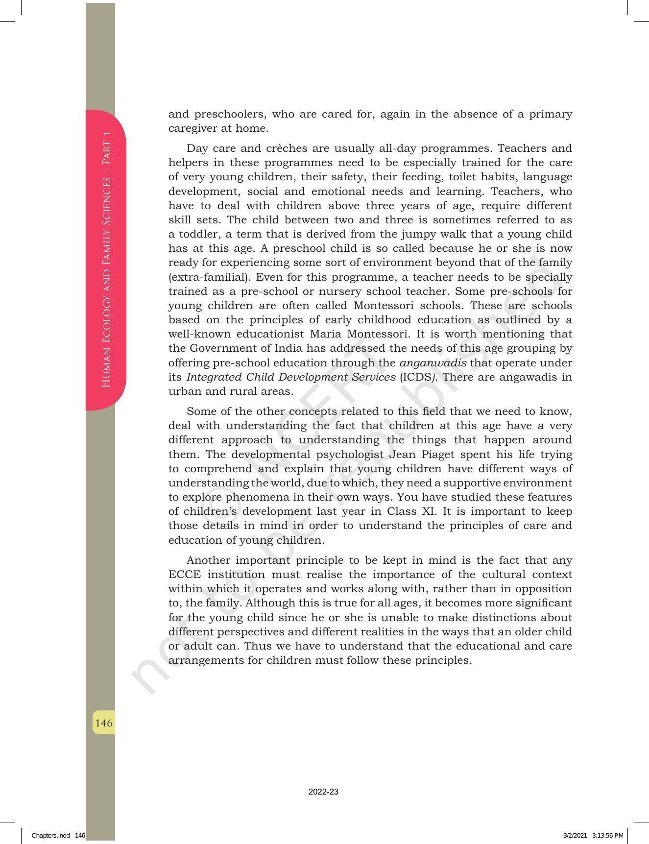 NCERT Book for Class 12 Home Science (Part -I) Chapter 7 Early Childhood Care and Education - Page 8