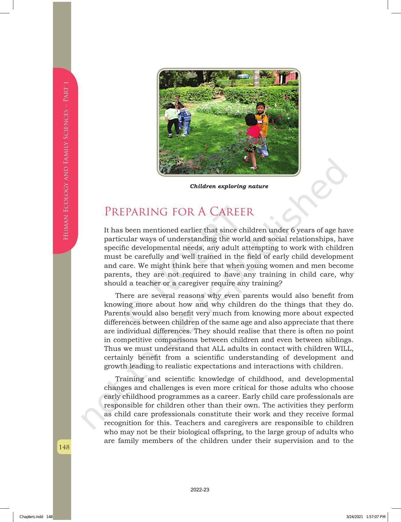 NCERT Book for Class 12 Home Science (Part -I) Chapter 7 Early Childhood Care and Education - Page 10
