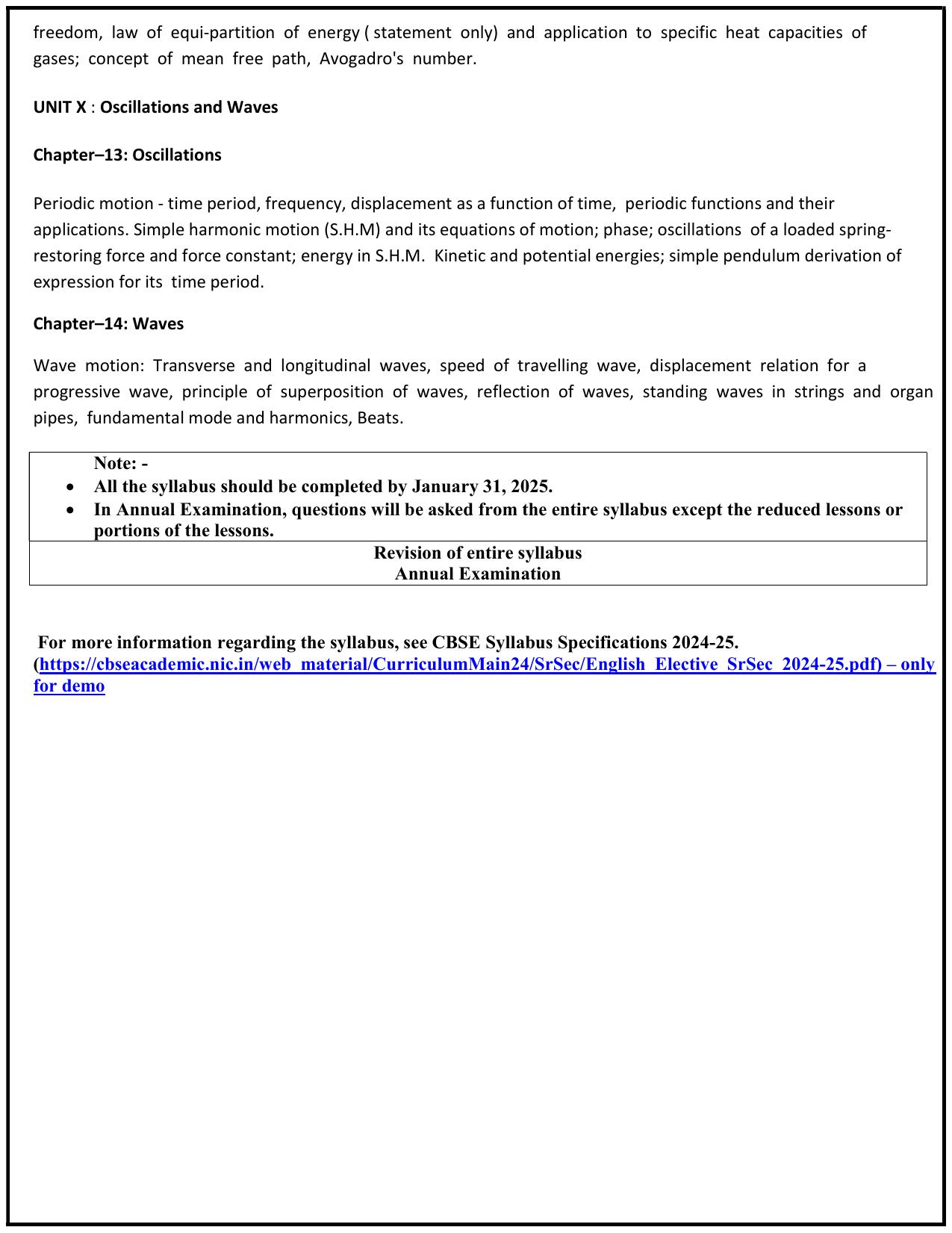 Edudel Class 11 Physics (English Medium) Syllabus 2025 - Page 3