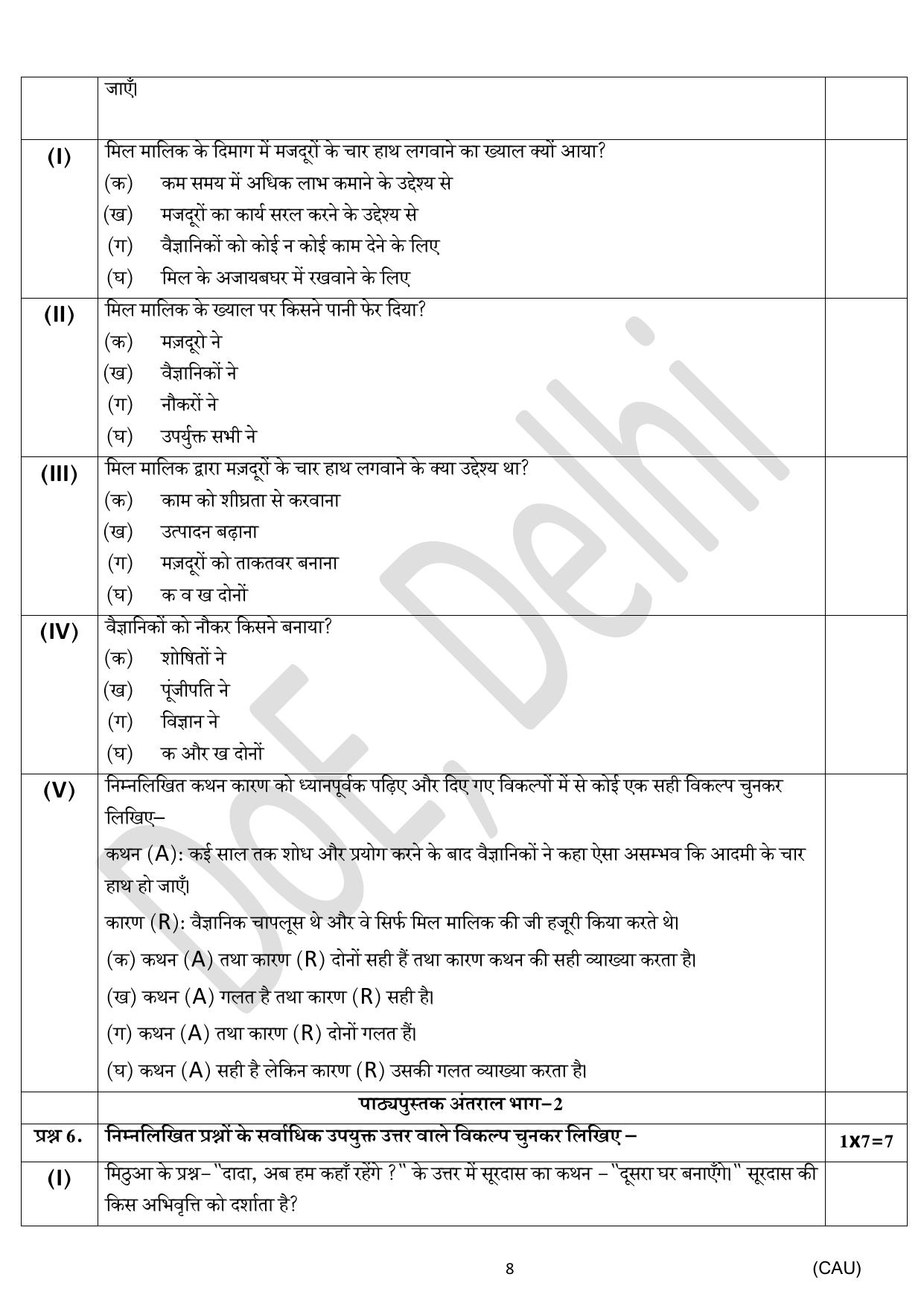 Edudel Class 12 Hindi Practice Papers-1 (2023-24) - Page 8
