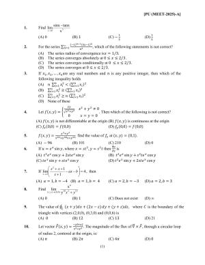 PUMEET 2025 Question Paper