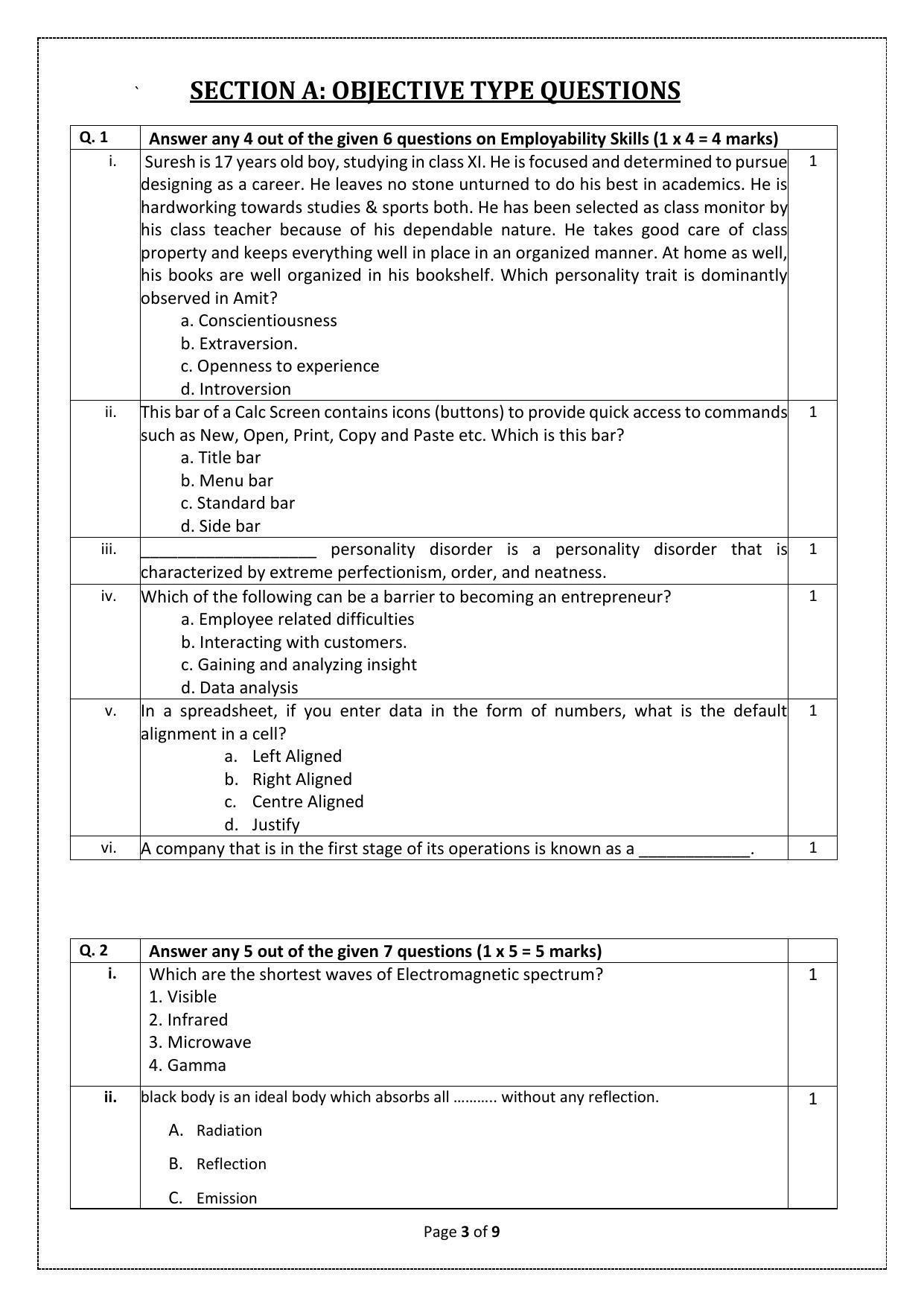 CBSE Class 10 Geospatial Technology (Skill Education) Sample Papers 2023 - Page 3