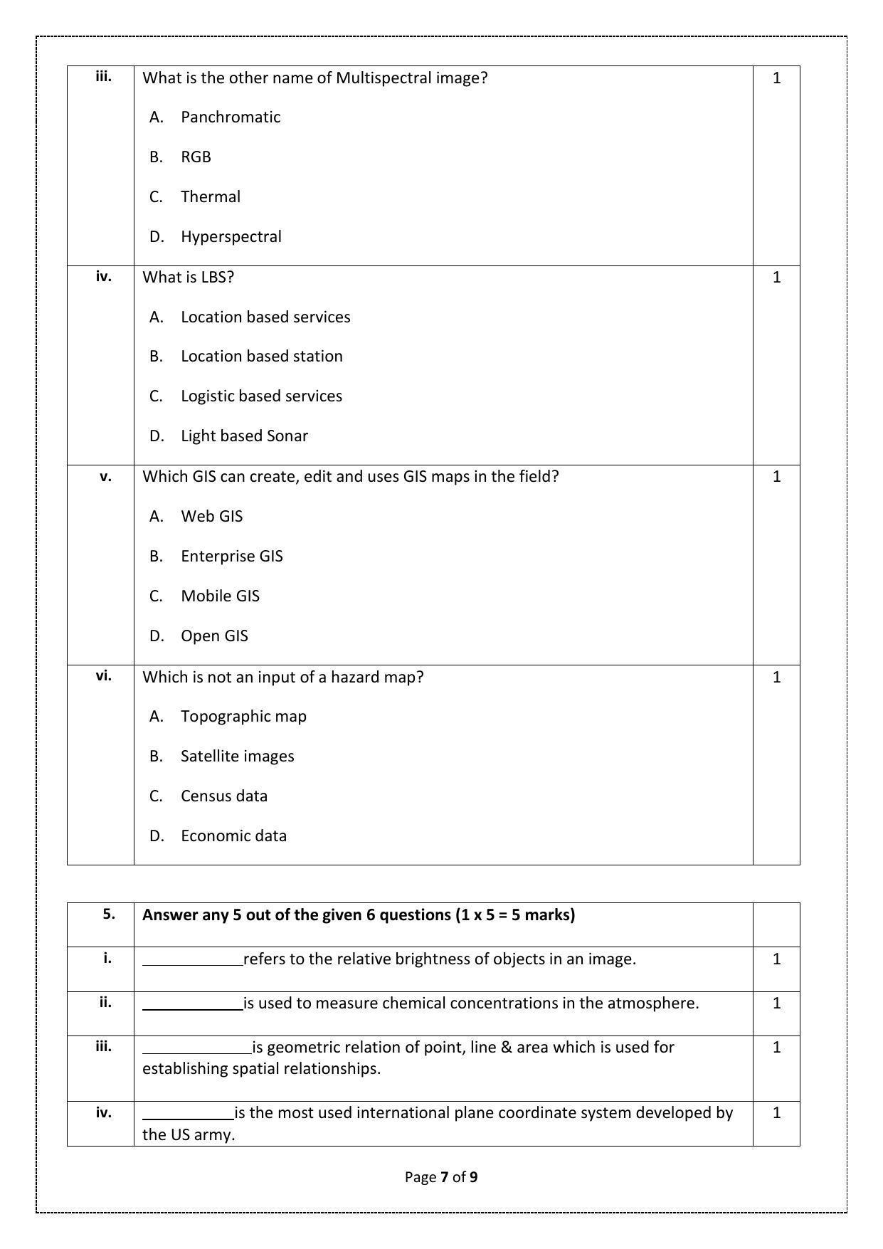 CBSE Class 10 Geospatial Technology (Skill Education) Sample Papers 2023 - Page 7