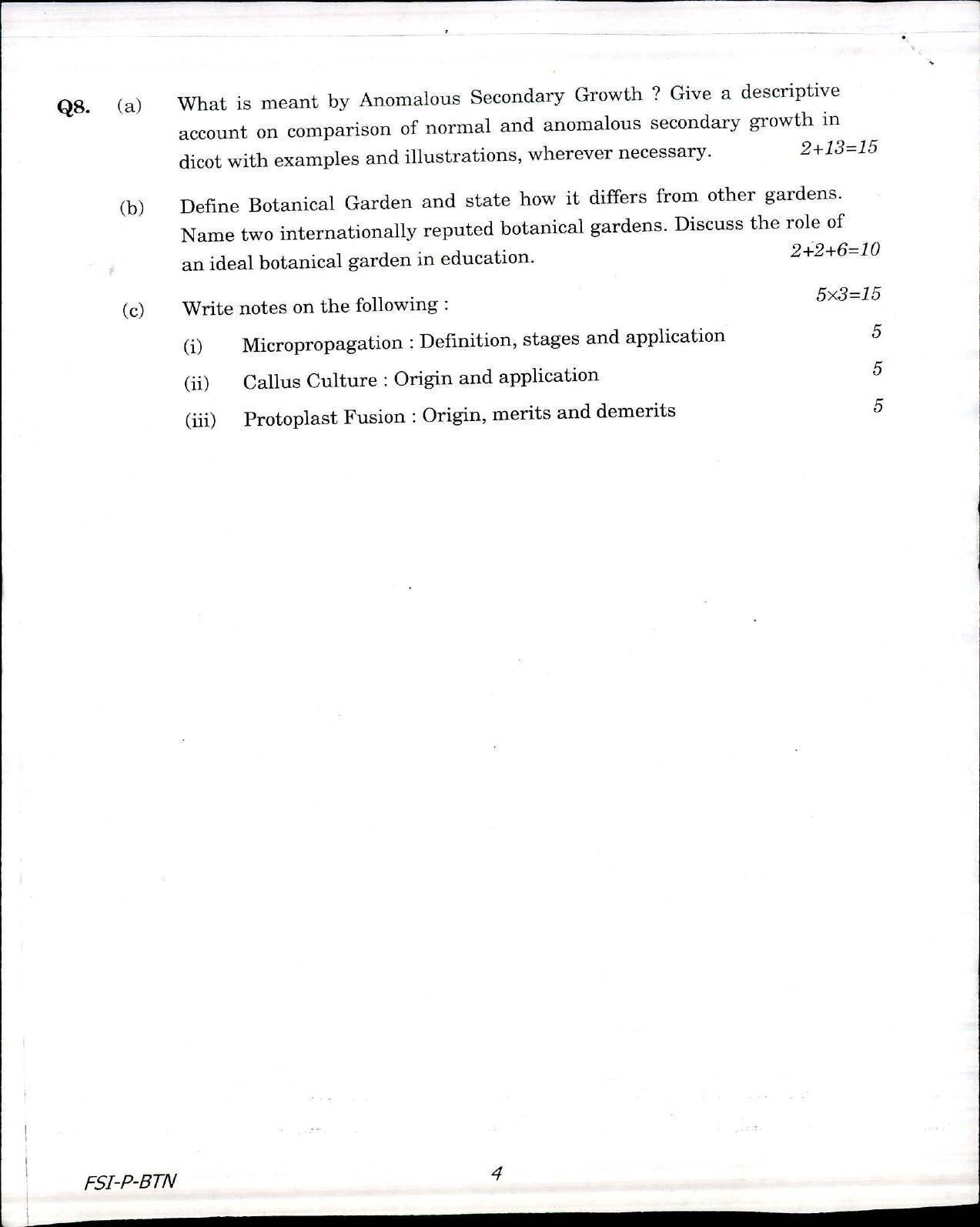 SGRDUHS 2017 B.Sc Nursing Botany IFS Question Papers - Page 4