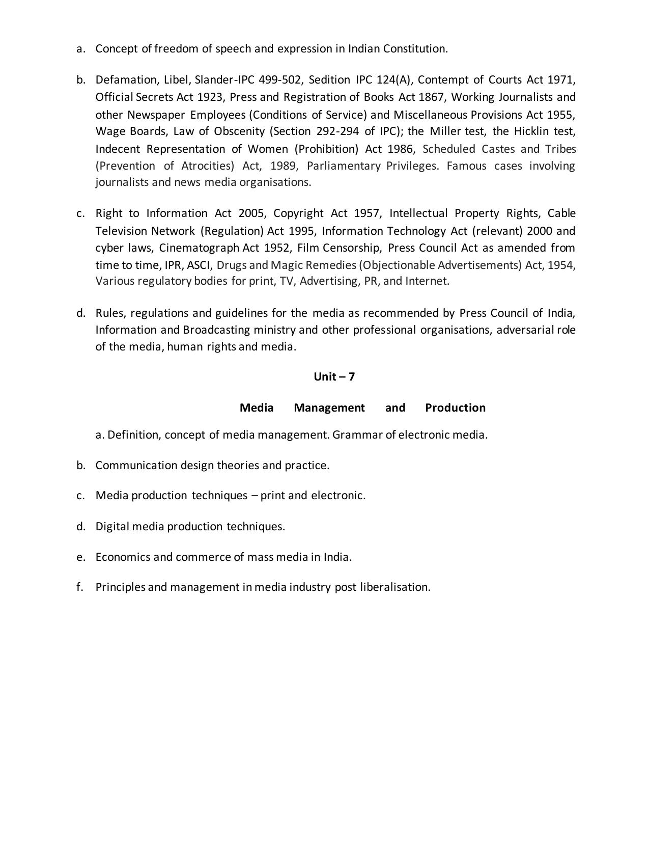 TNSET Syllabus - Mass Communication and Journalism - Page 5