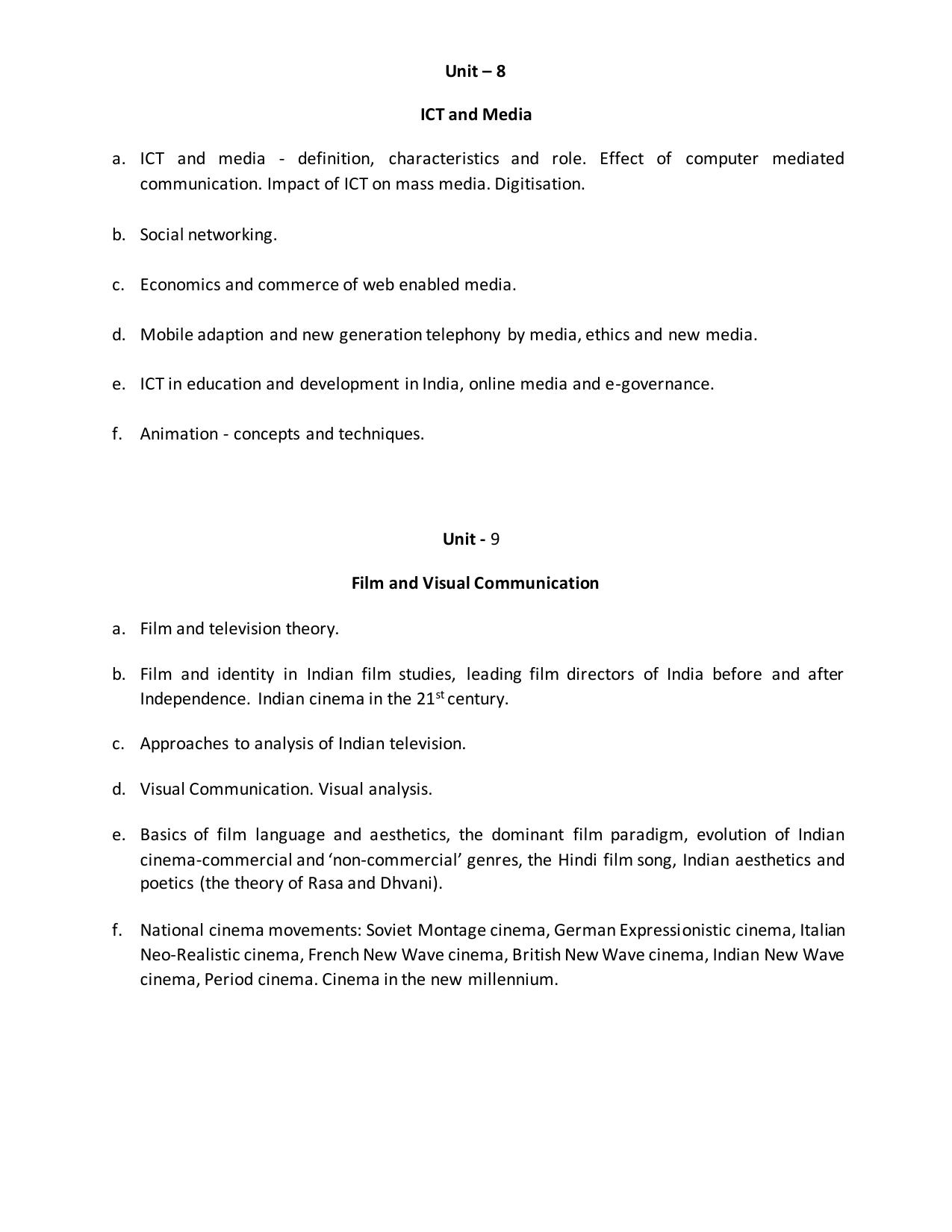 TNSET Syllabus - Mass Communication and Journalism - Page 6