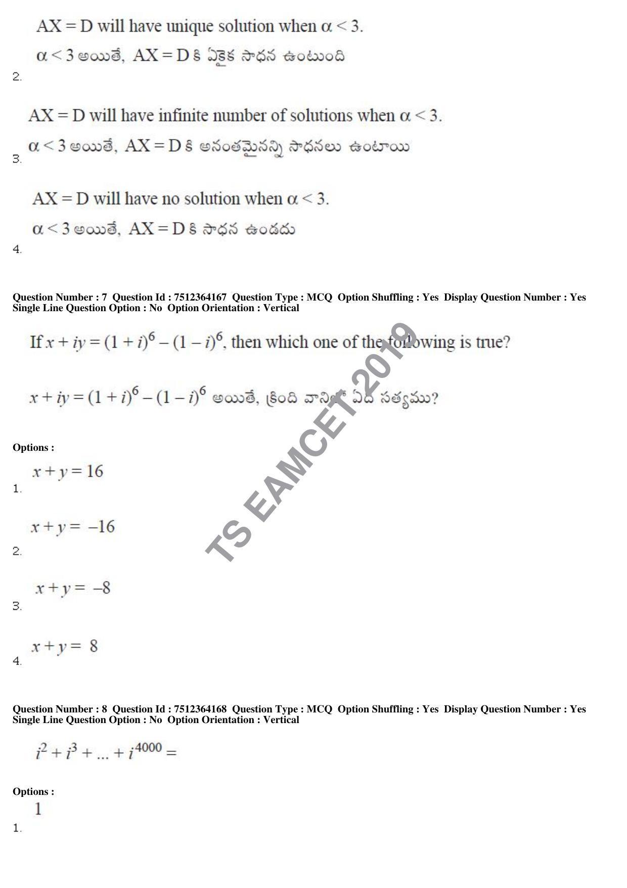 TS EAMCET 2019 Engineering Question Paper with Key (3 May 2019 Forenoon) - Page 7