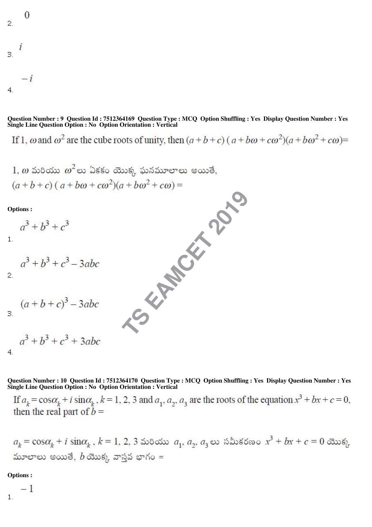 TS EAMCET 2019 Engineering Question Paper with Key (3 May 2019 Forenoon) - Page 8