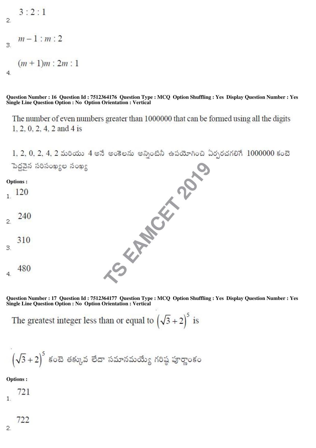 TS EAMCET 2019 Engineering Question Paper with Key (3 May 2019 Forenoon) - Page 12