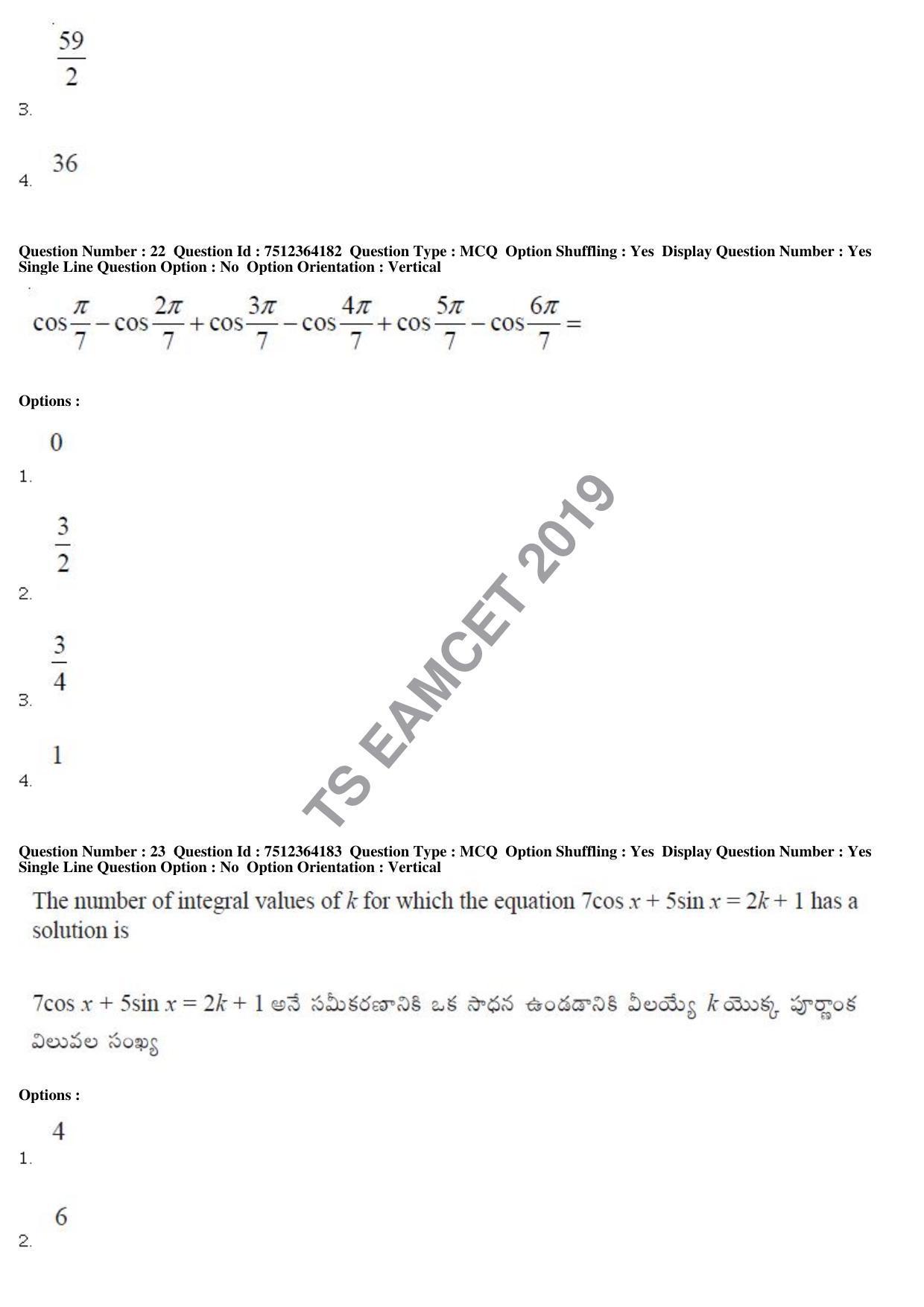 TS EAMCET 2019 Engineering Question Paper with Key (3 May 2019 Forenoon) - Page 16