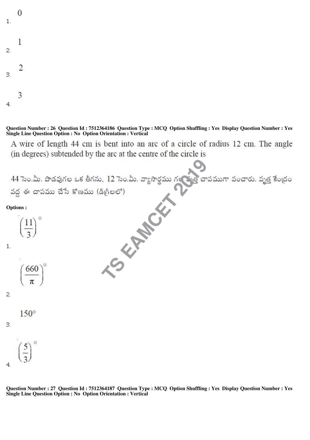 TS EAMCET 2019 Engineering Question Paper with Key (3 May 2019 Forenoon) - Page 18