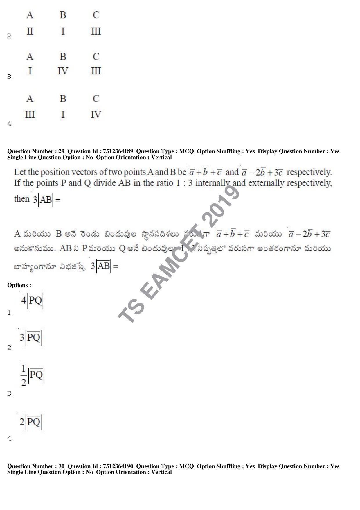 TS EAMCET 2019 Engineering Question Paper with Key (3 May 2019 Forenoon) - Page 20