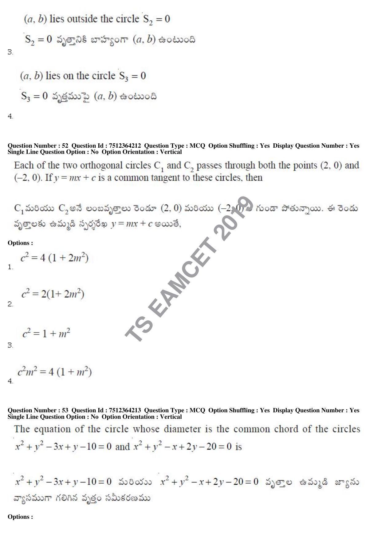 TS EAMCET 2019 Engineering Question Paper with Key (3 May 2019 Forenoon) - Page 34